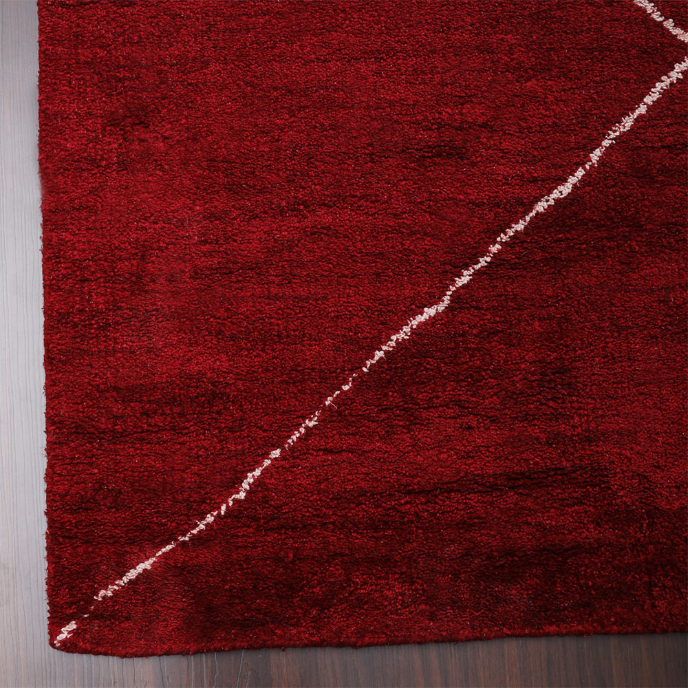 Hand Knotted Chevron Wool Area Rug - Soft & Durable for Living Room, Bedroom, or Office Decor