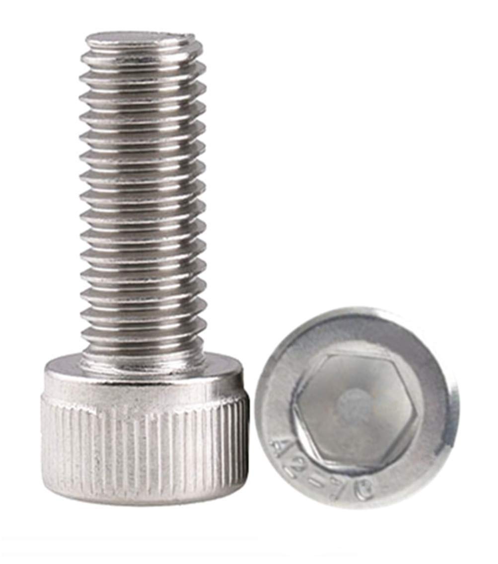 M3x12mm Hex Socket Cap Screws - Full Thread 304 Stainless Steel Hex Socket Bolts (100pcs) - Perfect for DIY Projects, Furniture Assembly & Machinery Repair