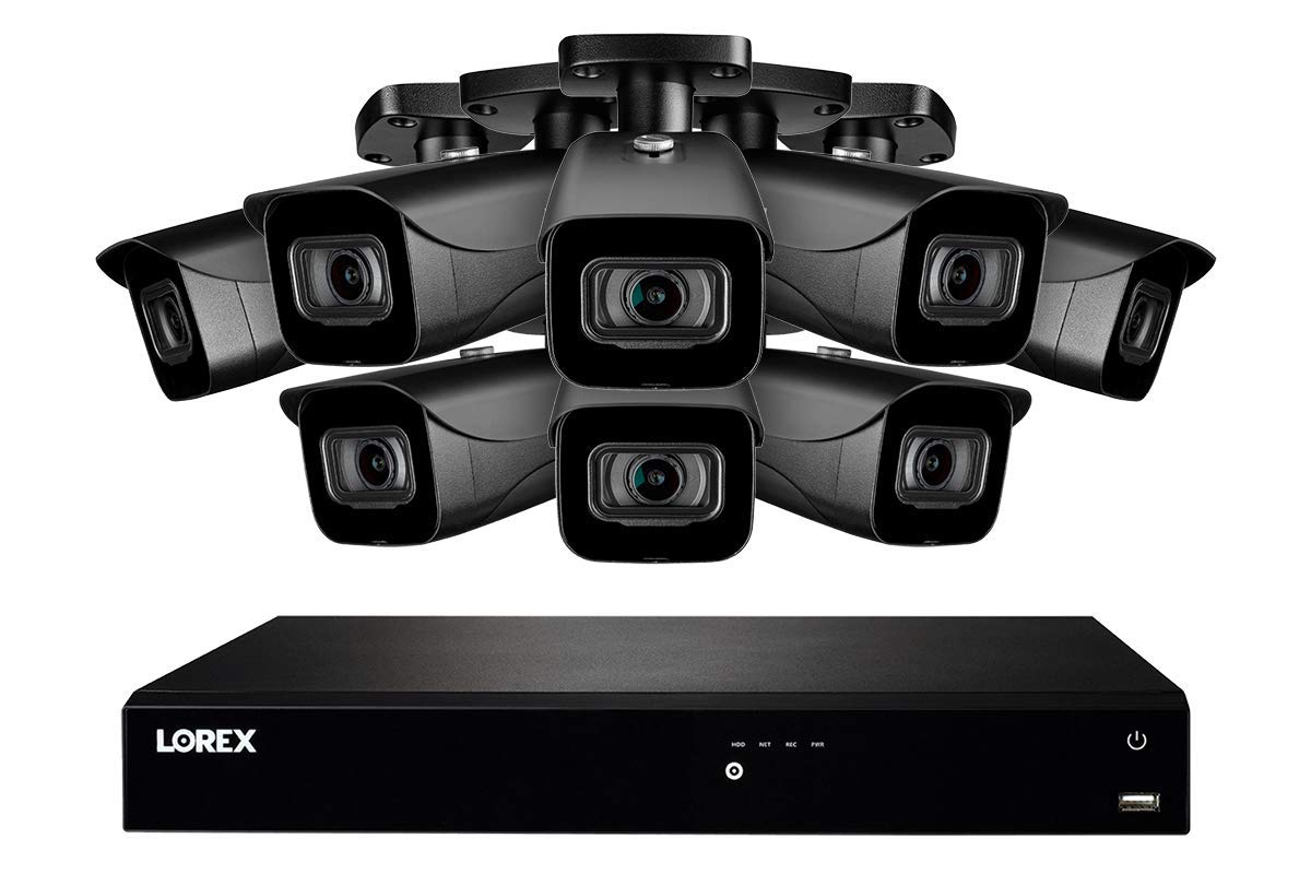 16-Channel 4K (8MP) Fusion NVR Security System with 8 IP Cameras - Black | 24/7 Home & Business Surveillance, Smart Motion Detection, Remote Monitoring