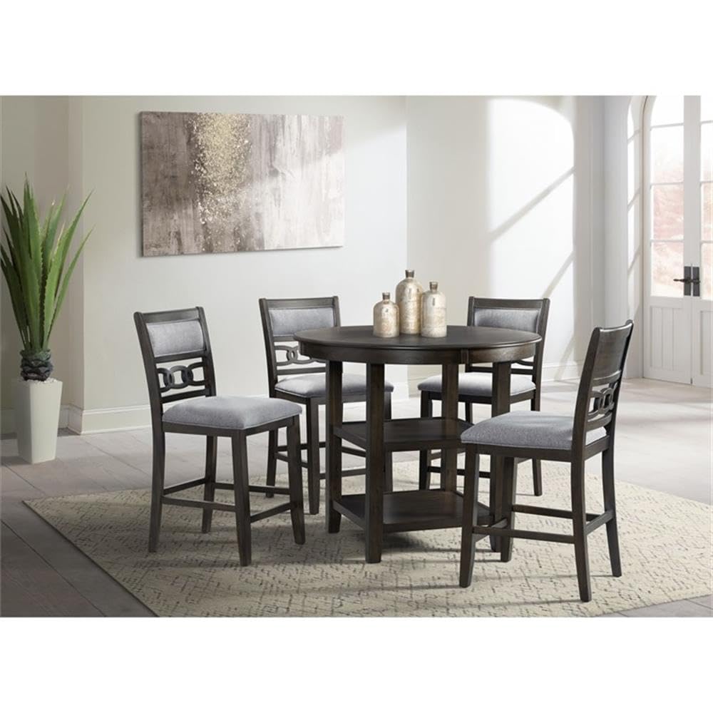 BOWERY HILL Modern Walnut Counter Height Dining Table - Perfect for Small Spaces, Breakfast Nooks & Contemporary Kitchens