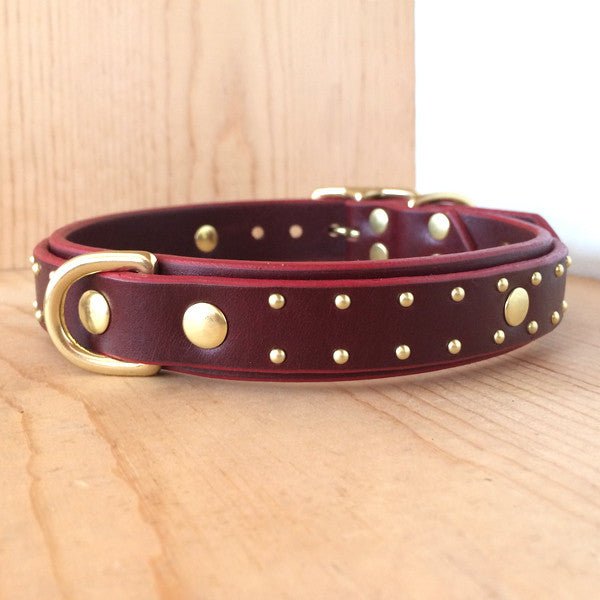 Premium Hudson Leather Dog Collar - Adjustable, Durable & Stylish Pet Collar for Small Medium Large Dogs - Perfect for Daily Walks, Training & Outdoor Adventures