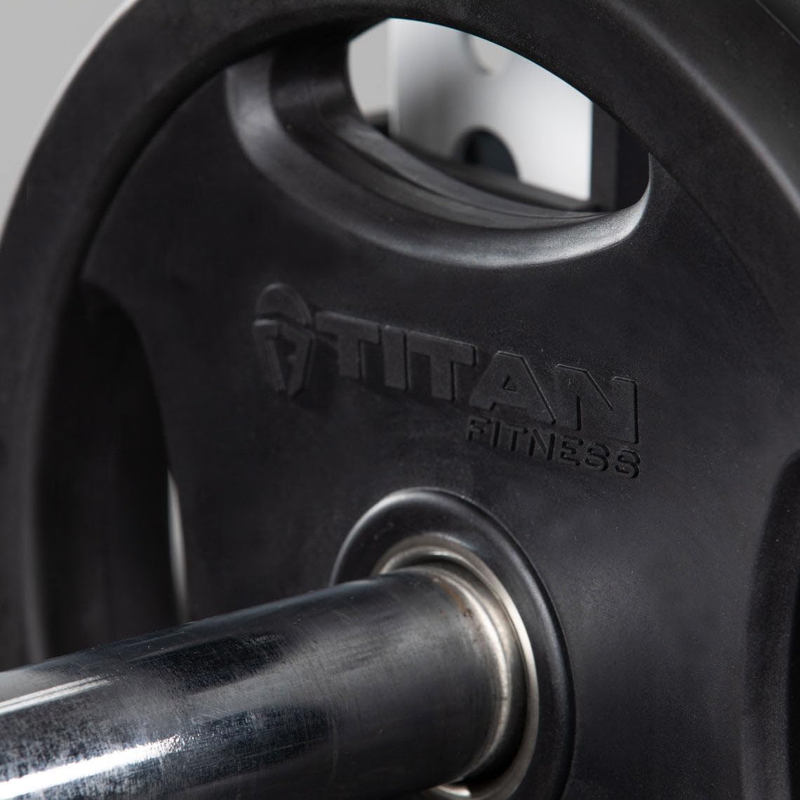 Titan Fitness Grip Plates - Cast Iron Rubber Coated Weight Plates for Strength Training & Home Gym Workouts - Perfect for Deadlifts, Squats & CrossFit Exercises
