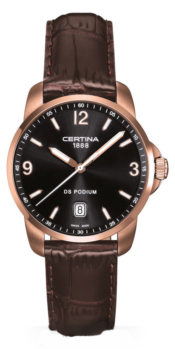 Certina Men's Analog Quartz Leather Wristwatch - Classic Dress Watch for Business, Formal Occasions & Everyday Wear