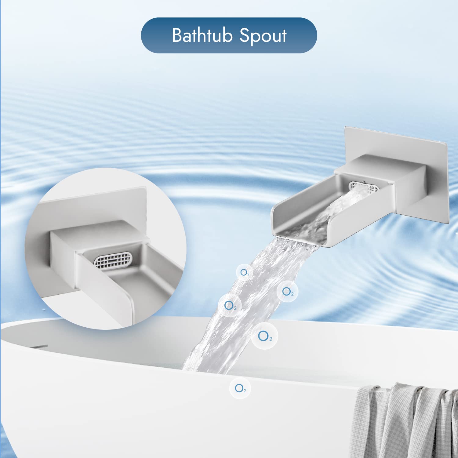 Premium 10 Inch Rainfall Shower Head with Handheld Spray & Waterfall Spout - 3 Function Ceiling Mount Bathroom Shower System in Polish Chrome | Perfect for Spa-Like Luxury Bathing Experience & Modern Bathroom Renovations