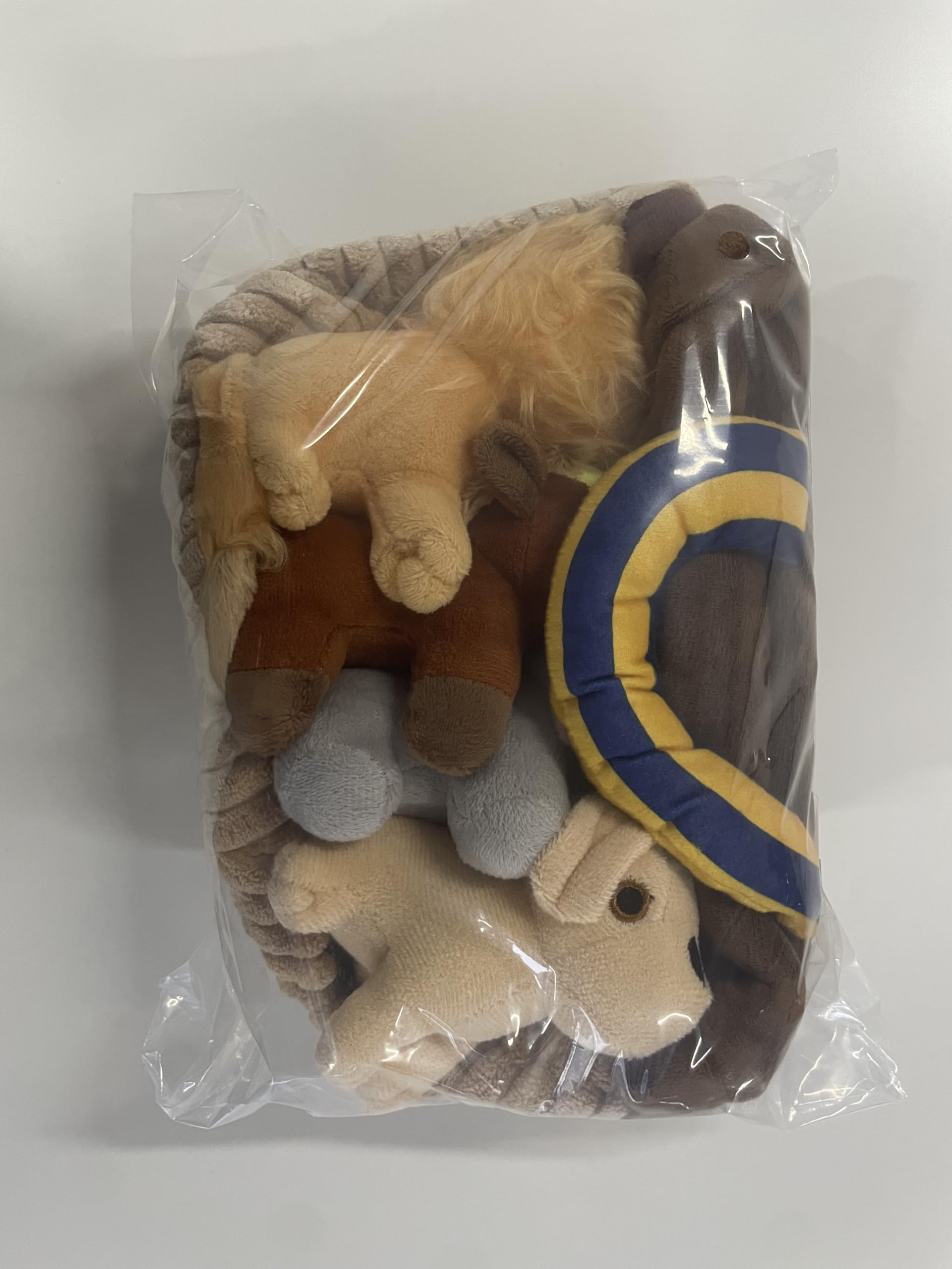 Interactive Hide-and-Seek Burrow Dog Toys - 5 Pack Puzzle Games with Squeaky Chew Plush for Small, Medium & Large Dogs - Brain Stimulating Enrichment Activity for Indoor Play, Training & Fetch Games (Noah's Ark)