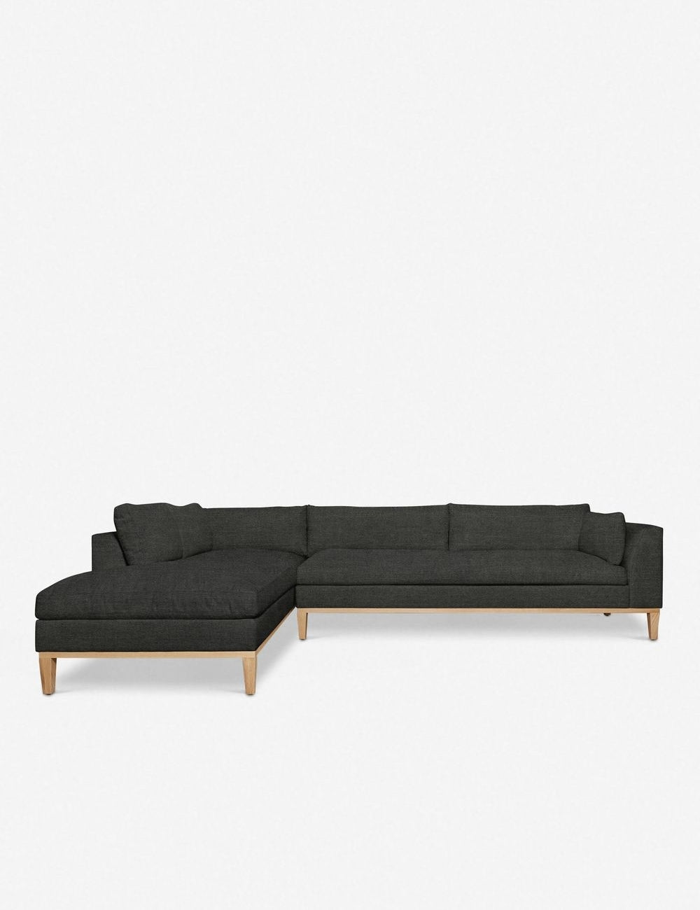 Charleston Sectional Sofa - Modern L-Shaped Couch with Reversible Chaise, Soft Fabric Upholstery for Living Room, Family Room & Home Theater Comfort