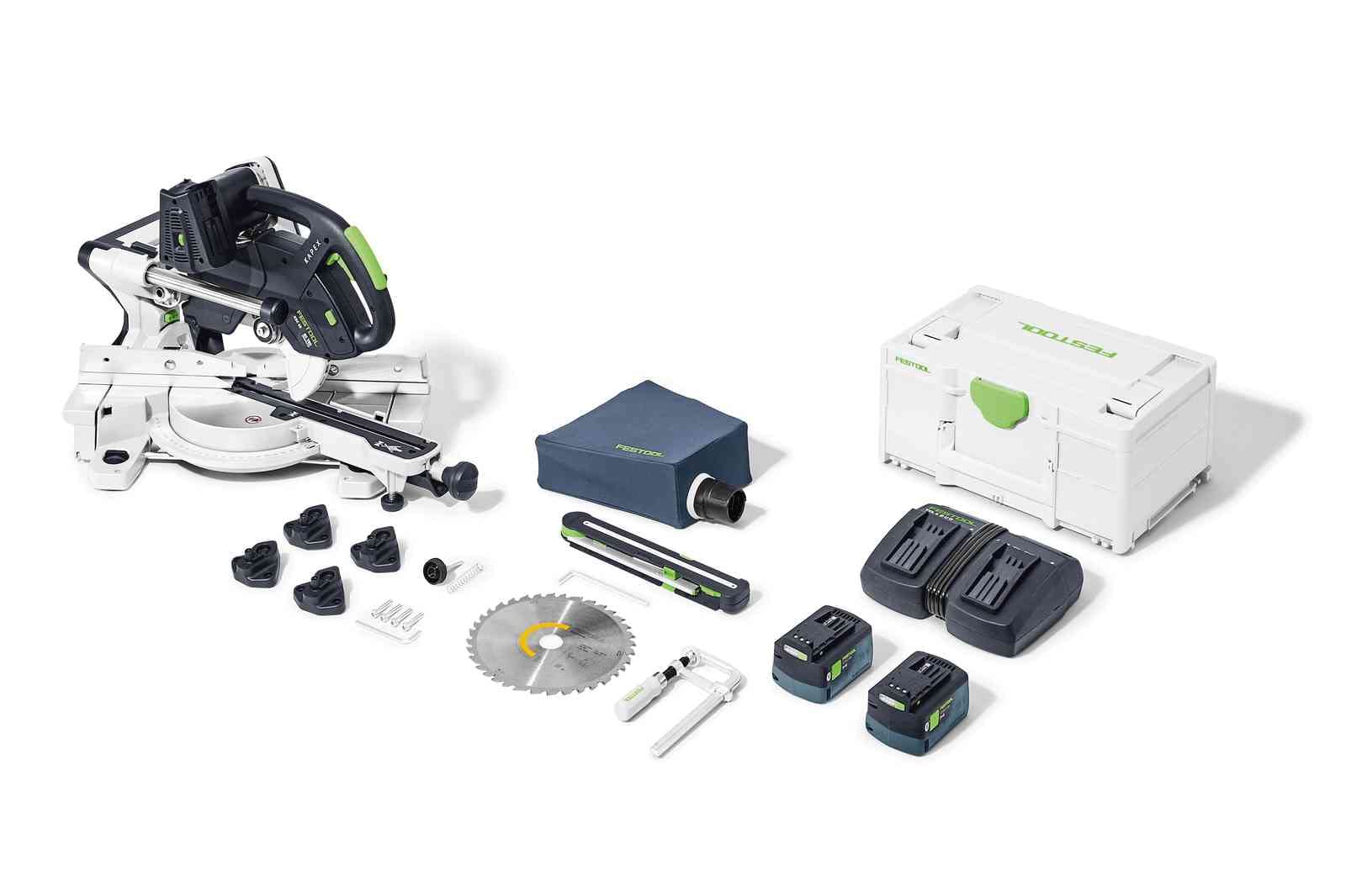 Festool 577176 KAPEX KSC 60 EB 5.0 I-Plus 18V Cordless Sliding Compound Miter Saw - Professional Woodworking Tool for Precision Cutting, Trim Work, and DIY Projects