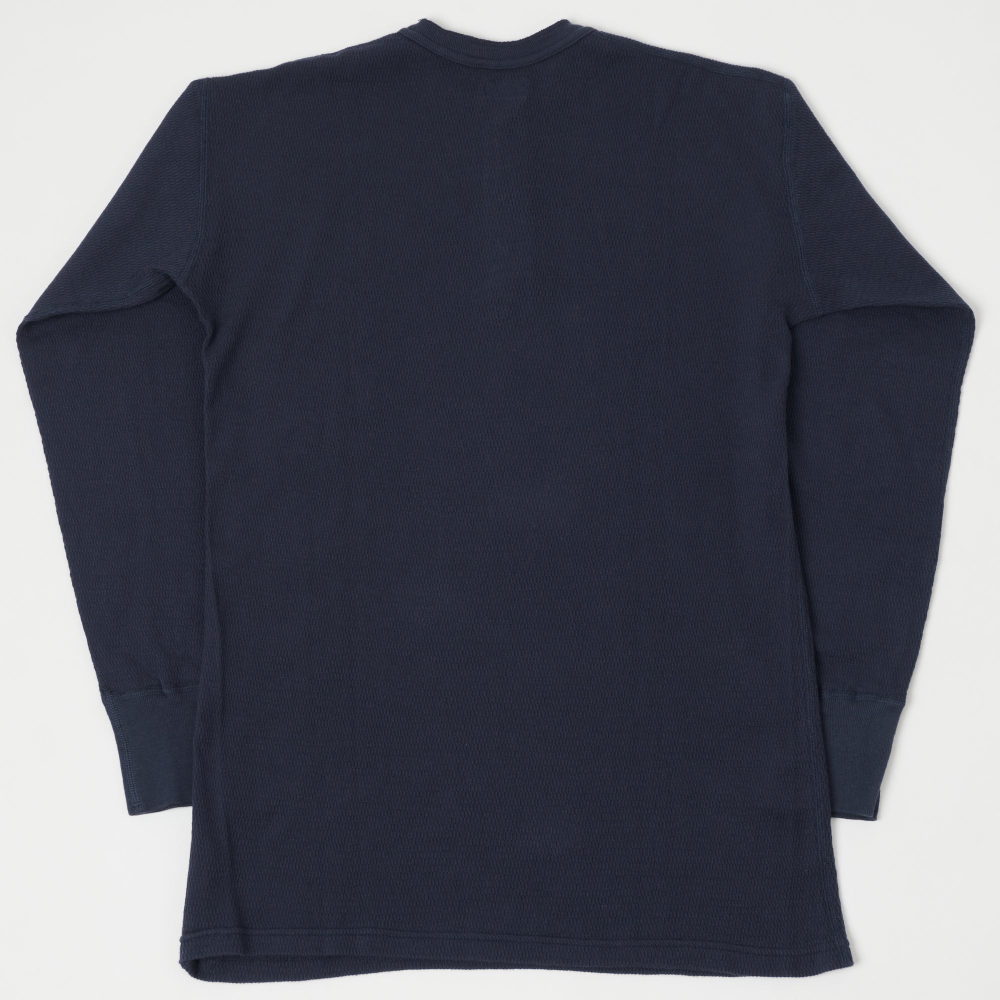 Dubbleworks Thermal Long Sleeve Henley Shirt for Men - Navy Blue - Warm & Comfortable Winter Wear for Outdoor Activities & Casual Style