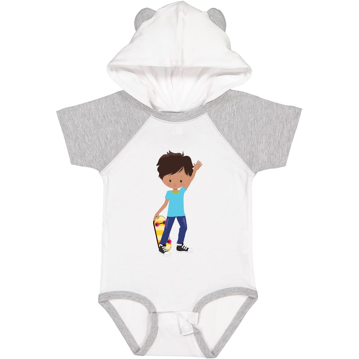 Inktastic Latino Boy Skateboard Graphic Baby Bodysuit - Cute Skateboarding Outfit for Toddlers & Infants - Perfect for Playdates, Parks & Family Photos