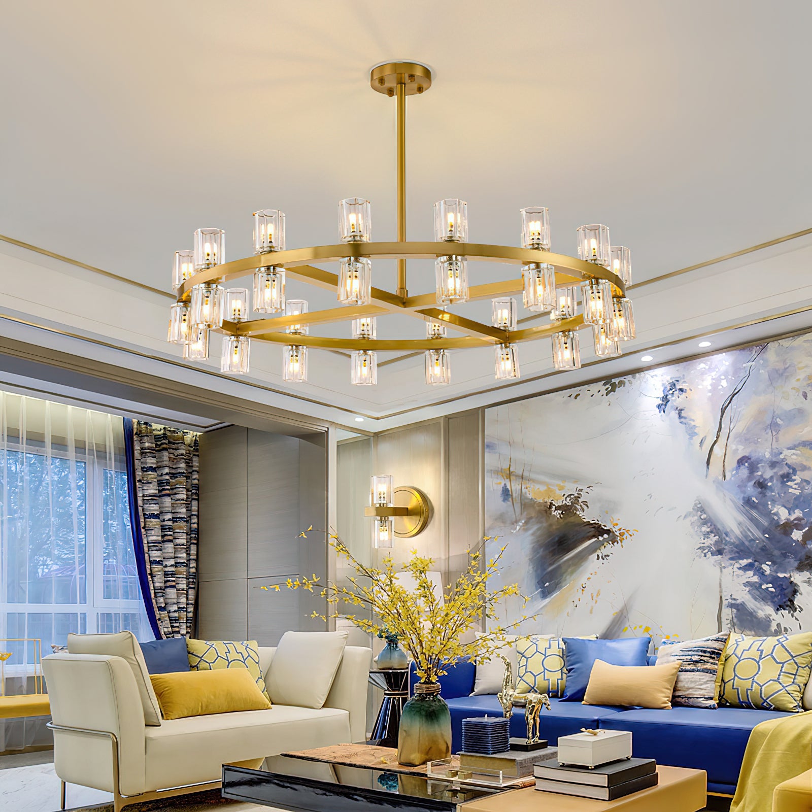 Akolia Crystal Chandelier - Elegant Lighting Fixture for Dining Room, Bedroom & Living Room | Modern Home Decor | Perfect for Weddings & Special Events
