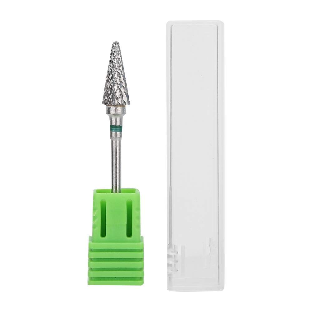Tungsten Steel Nail Drill Bits for Electric Manicure & Pedicure - Professional Nail Art Grinding Heads, Portable Nail Polishing Accessories (Green) - Perfect for Salon, Home & Travel Nail Care