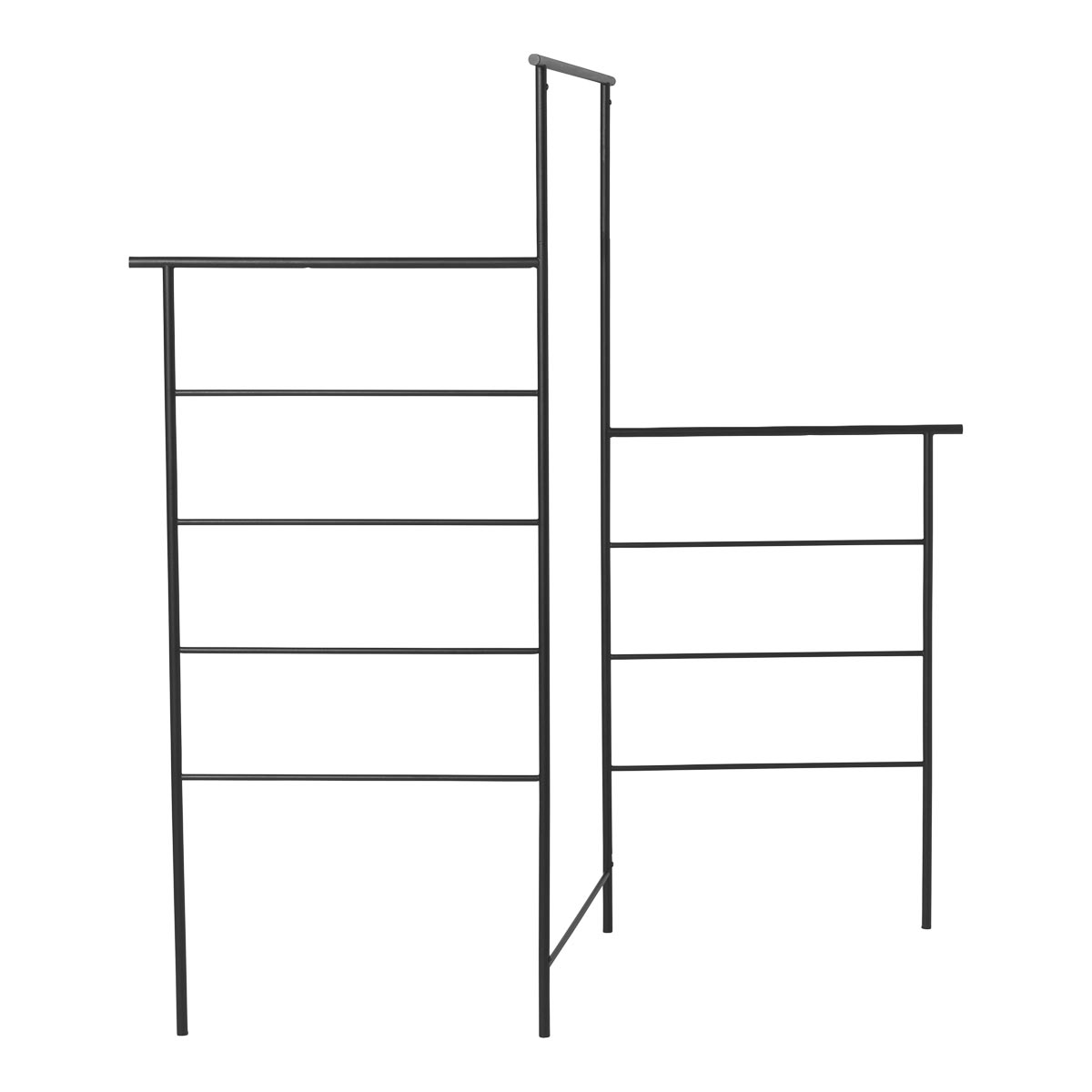 FERM LIVING Dora Clothes Stand - Black Wooden Garment Rack for Drying & Organizing Clothes | Perfect for Bedroom, Laundry Room & Small Spaces