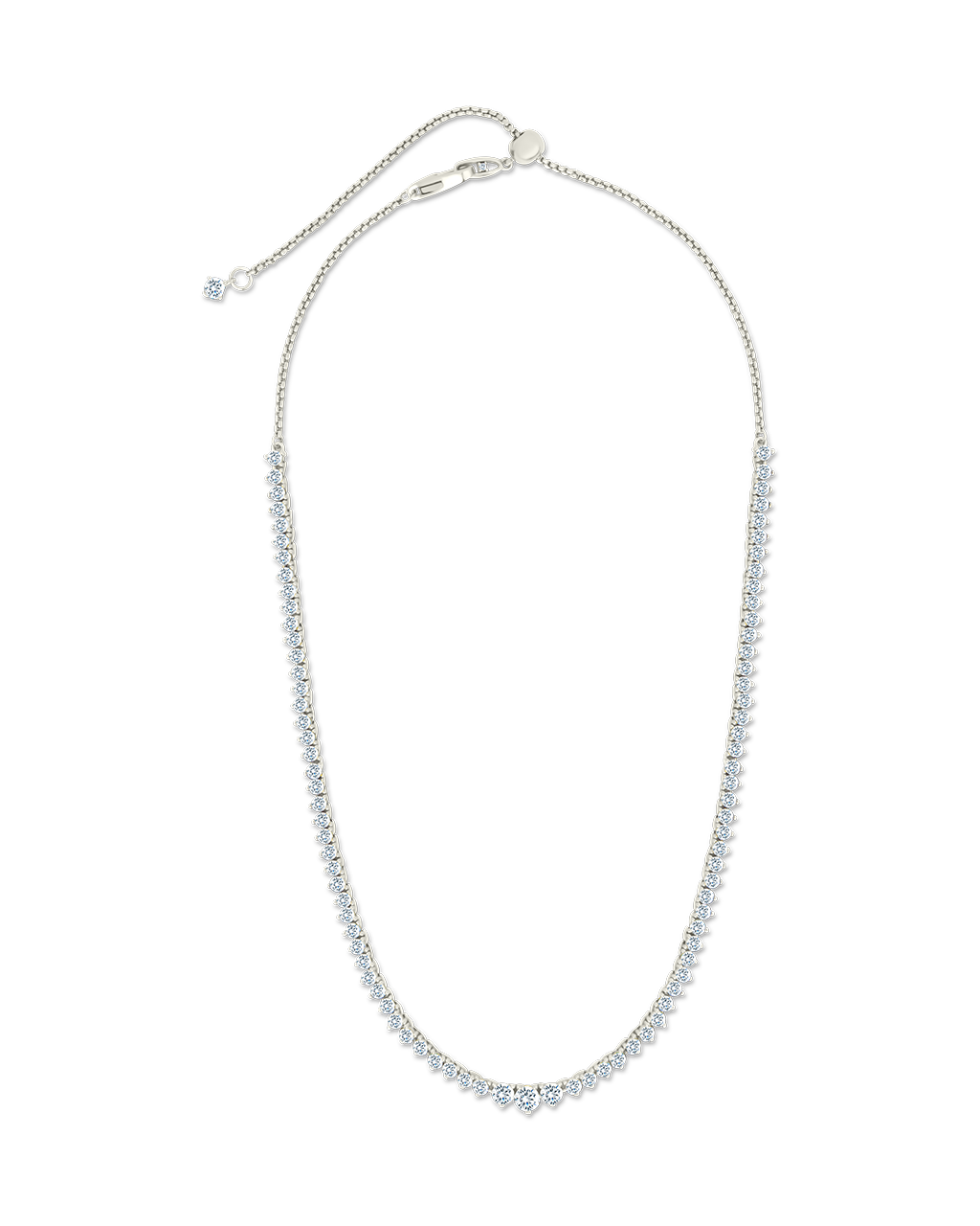 Tatum Adjustable CZ Tennis Necklace - 14K Gold Plated Cubic Zirconia Women's Jewelry for Party, Wedding & Everyday Wear