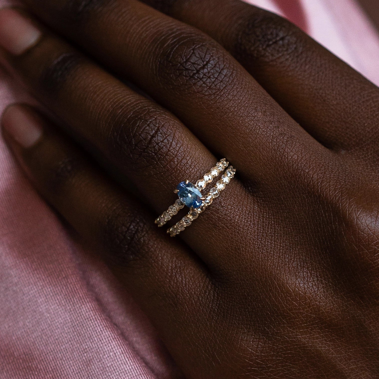 Unique 14K Yellow Gold Blue Oval Sapphire Ring - Handcrafted One-of-a-Kind Jewelry for Weddings, Anniversaries & Special Occasions