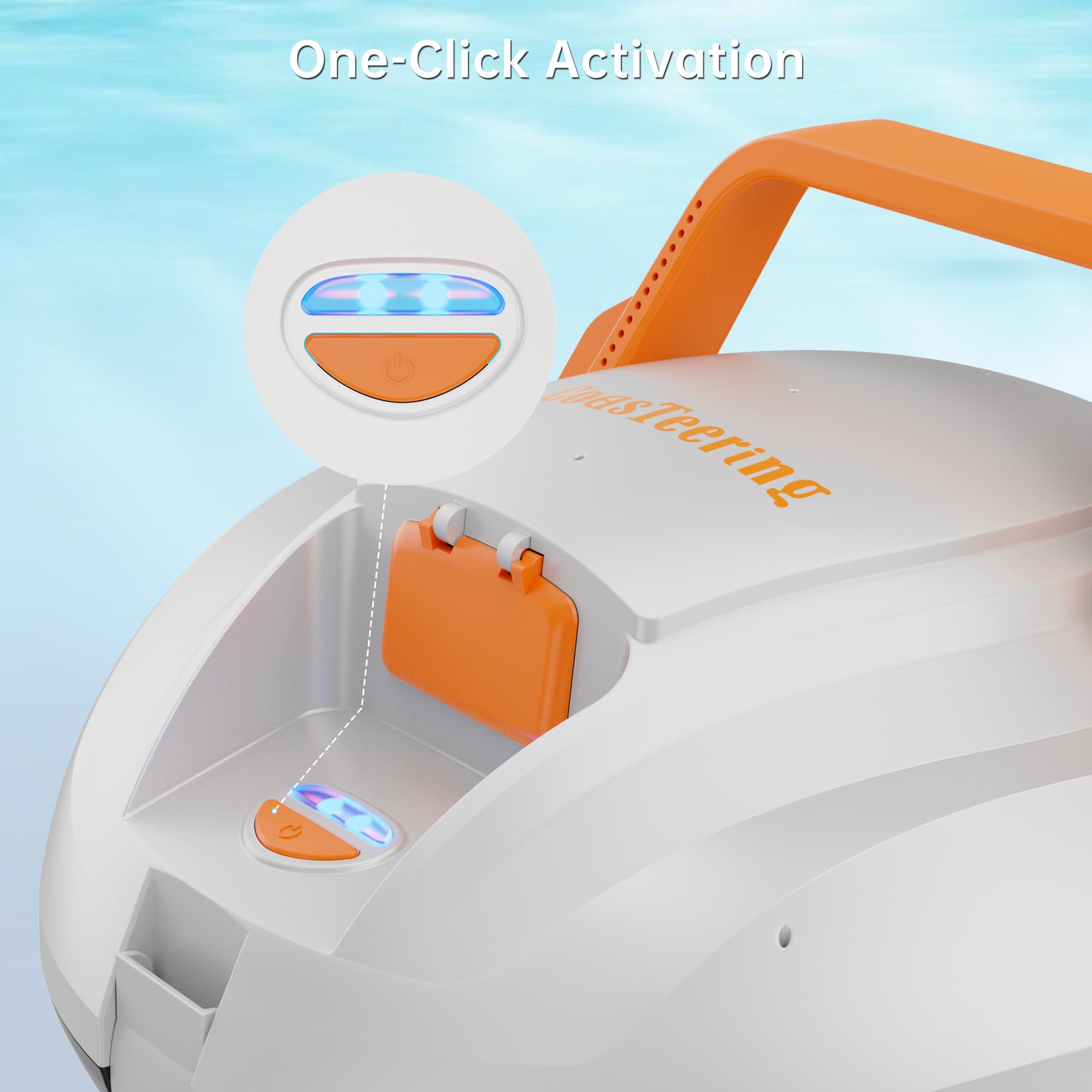 **Cordless Robotic Pool Cleaner - Powerful Suction, 100 Mins Runtime, Fast Charging & Self-Parking - Ideal for Above Ground Pools up to 850 Sq.ft - Perfect for In-Ground & Above Ground Swimming Pools, Spas & Hot Tubs**