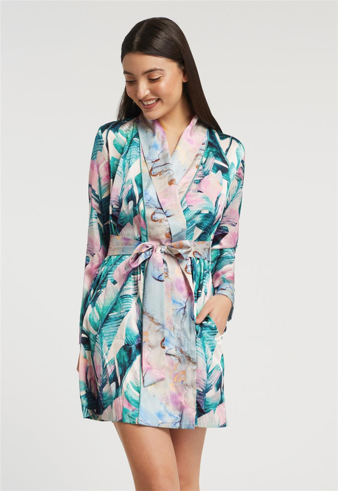 Beverly Hills Silk Cover Up By Inej - Luxury Women's Beach Kimono for Poolside, Vacation & Resort Wear