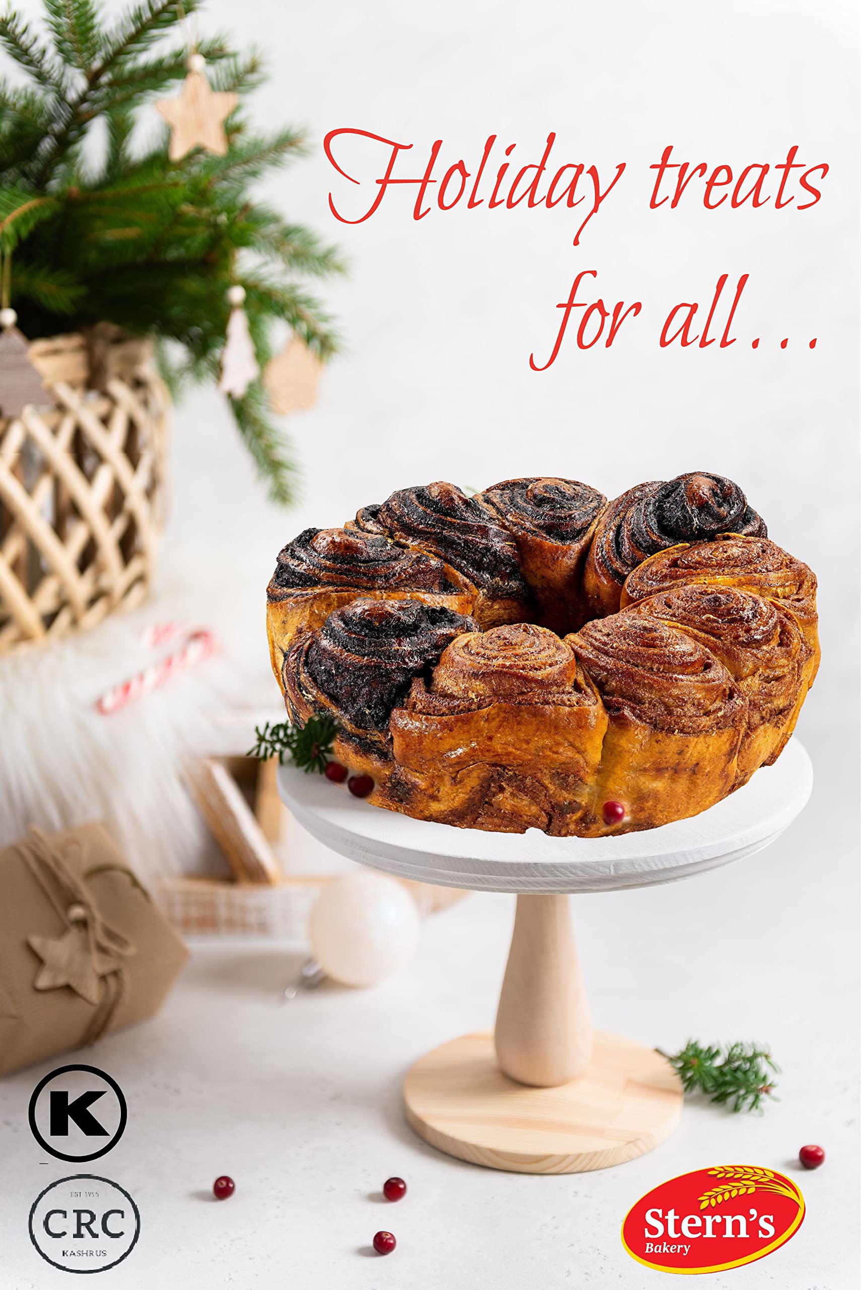 Delicious Chocolate & Cinnamon Babka Cake - 32oz Fresh Baked Babka Bread | Perfect Valentine's Day, Christmas & Thanksgiving Gift Basket | Thoughtful Present for Men, Women, Colleagues & Friends | Great for Holiday Parties, Breakfast Treats & Coffee Pairings