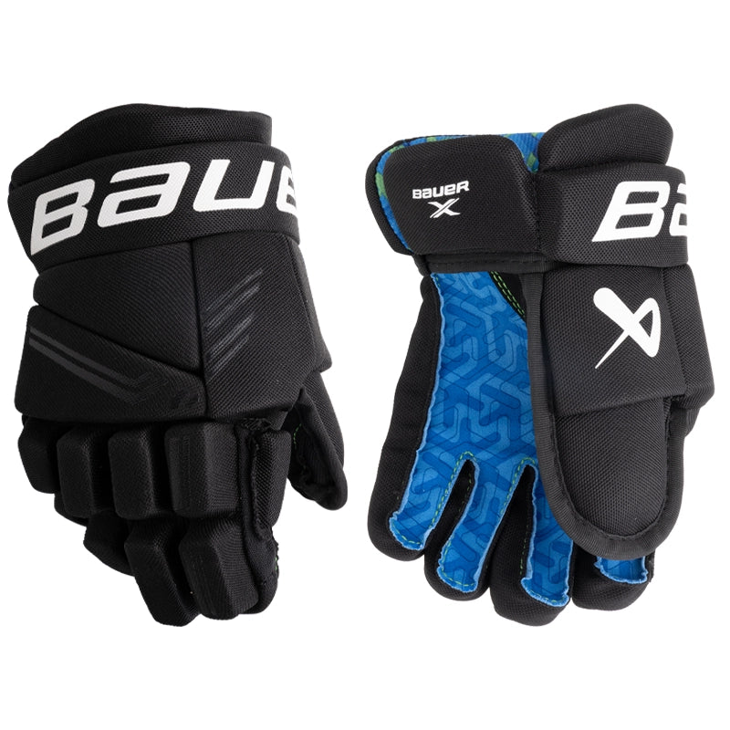 Bauer X Hockey Gloves for Youth - Lightweight Protective Ice Hockey Gloves for Kids - Perfect for Youth Hockey Practice & Games