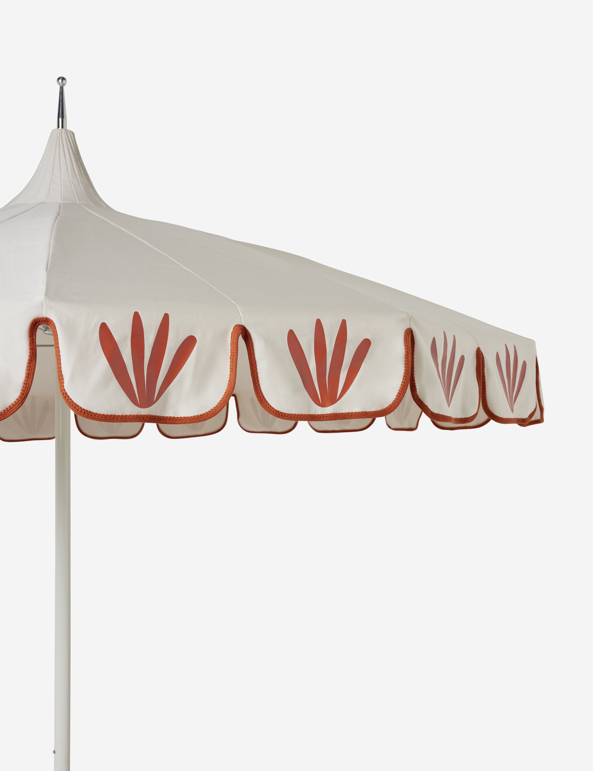 Sarah Sherman Samuel Aamu 8'6 Pagoda Outdoor Umbrella - Waterproof Patio Umbrella with UV Protection for Backyard, Poolside & Outdoor Dining - Beige Sun Shade for Garden, Deck & Beach