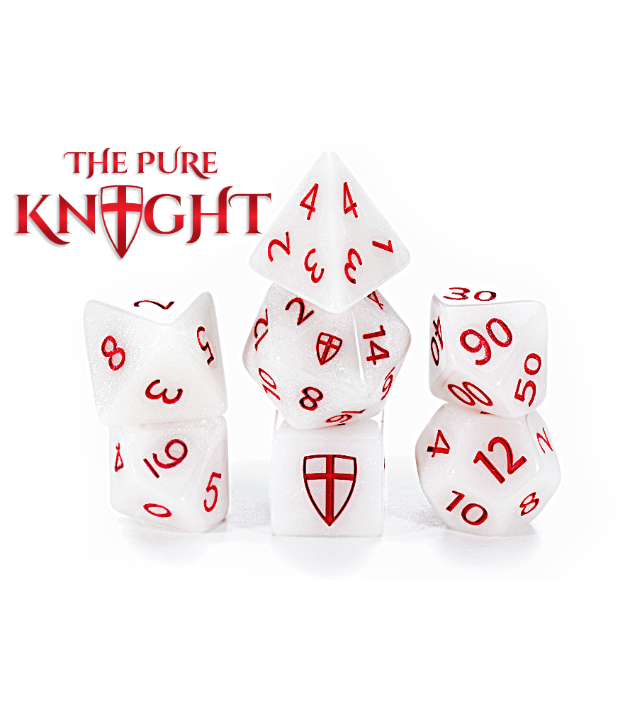 Alea Simplex: The Pure Knight - 7 Dice RPG Set for Tabletop Role-Playing Games | Perfect for Dungeons & Dragons, Pathfinder, and Fantasy Adventures