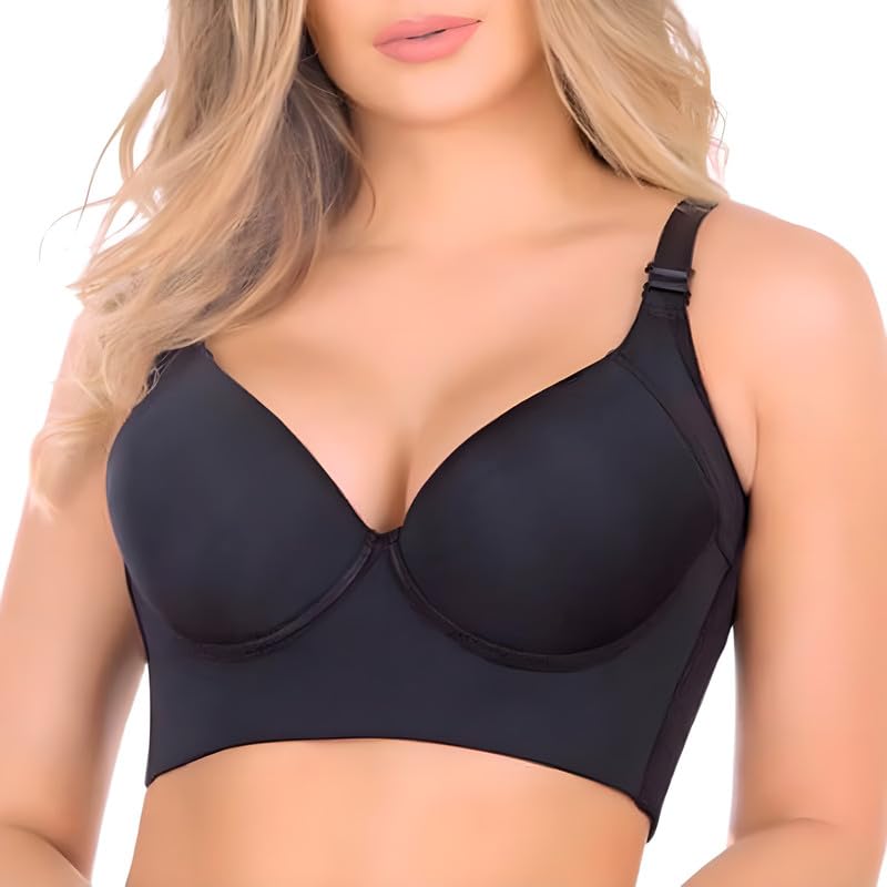 Women's Filifit Shapewear Uplift Bra - Seamless Full Back Coverage Push Up Bra for Back Fat Smoothing & Body Shaping | Perfect for Everyday Wear, Workout & Special Occasions