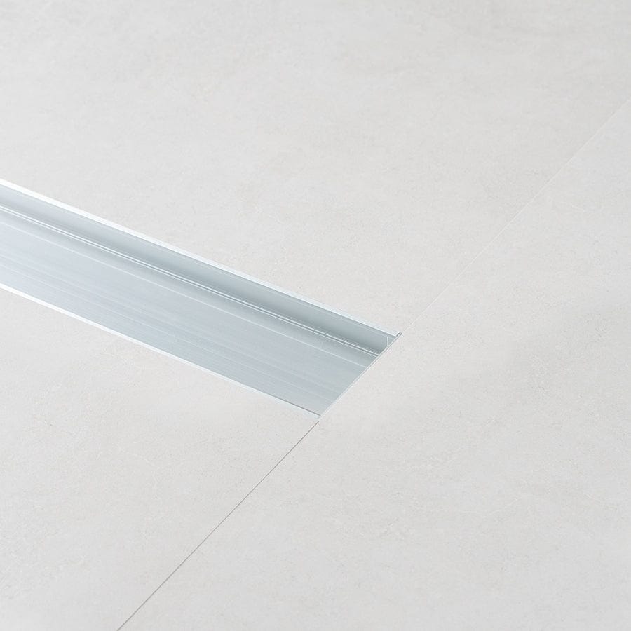 1M Brushed Silver Aluminum Floor Drain - Premium Bathroom & Shower Drain for Modern Homes - Ideal for Bathrooms, Showers, and Wet Rooms