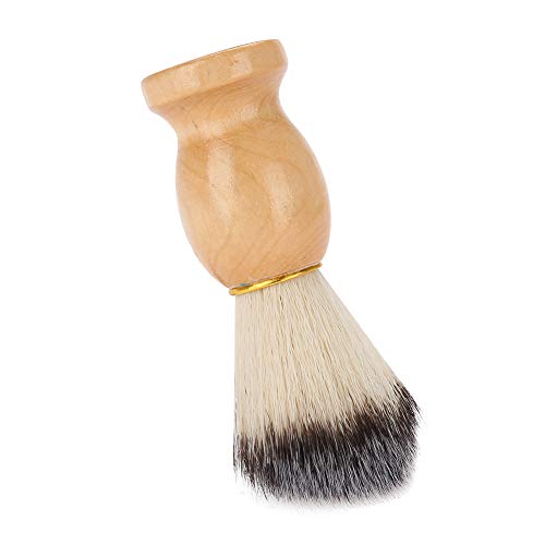Premium Wooden Shaving Brush with Soft Synthetic Bristles - Ergonomic Handle for Smooth Shaving at Home or Salon - Perfect Gift for Men's Grooming & Travel Essentials