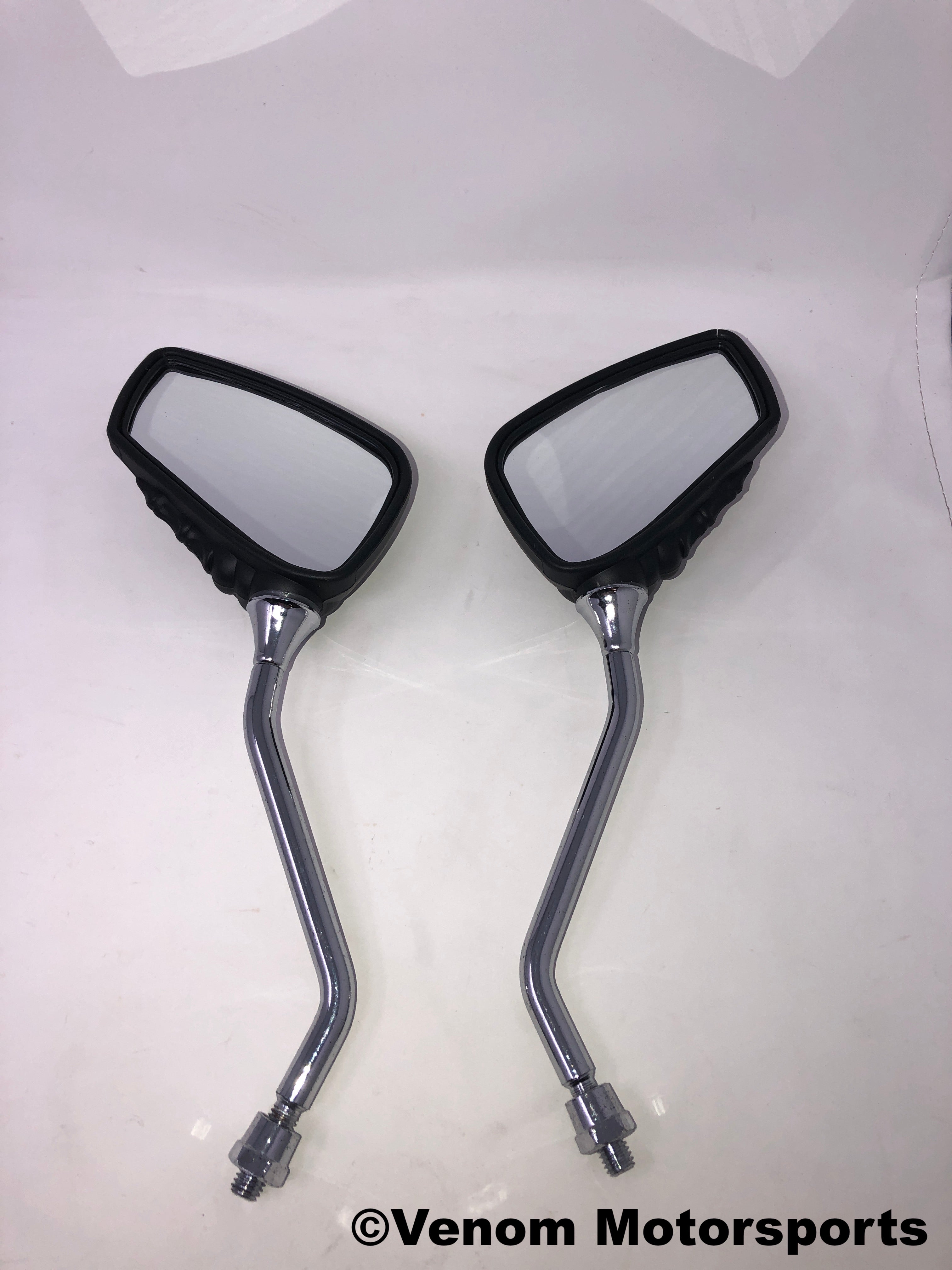 Replacement Mirrors for Venom 50cc Fatboy Scooter - Durable Side View Mirrors Set - Perfect for Commuting, City Riding & Scooter Upgrades