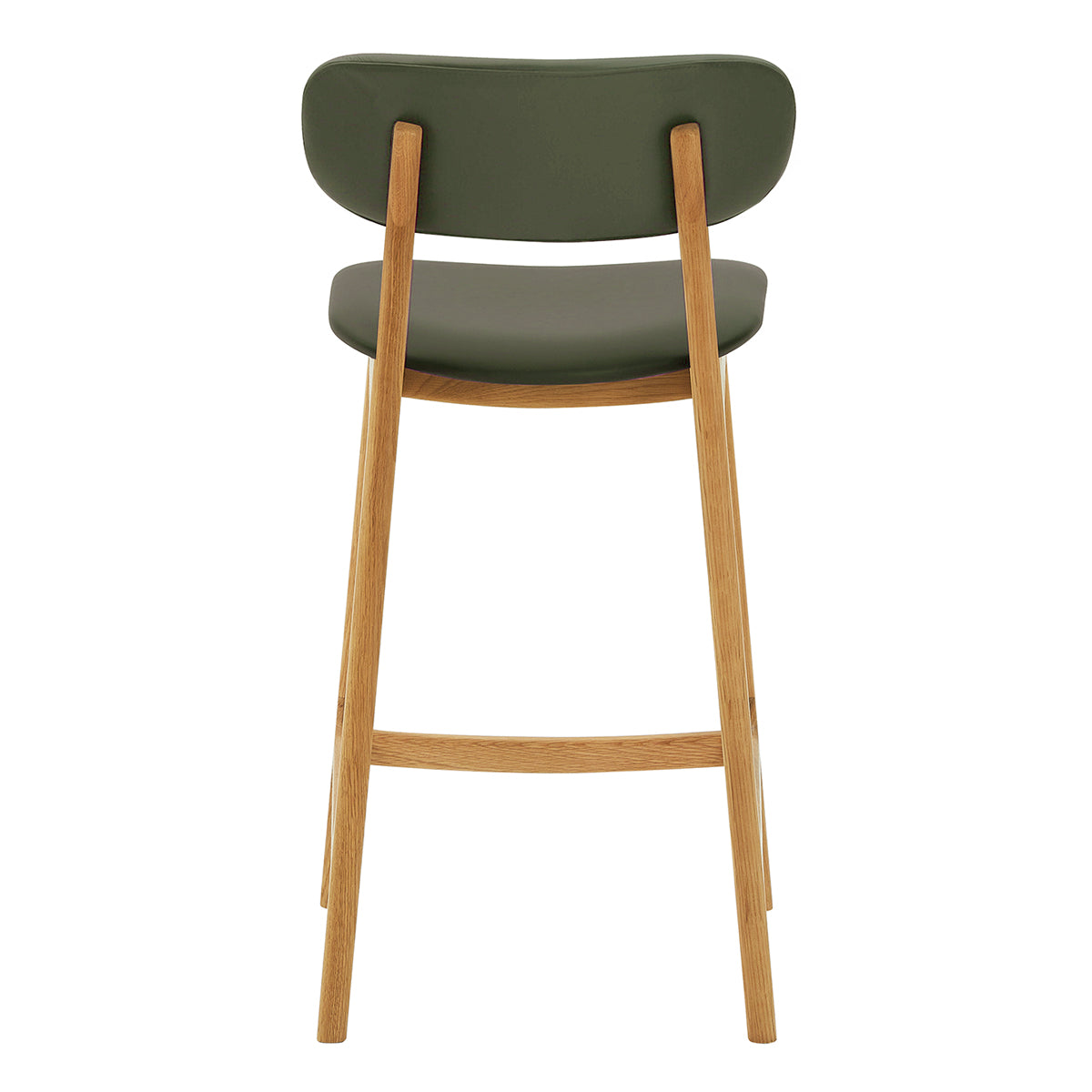 Premium Alaska Leather Bar Stool - Handcrafted Genuine Leather Counter Height Stool for Kitchen Island, Home Bar & Dining Room - Modern Rustic Decor with Adjustable Height & Comfortable Backrest