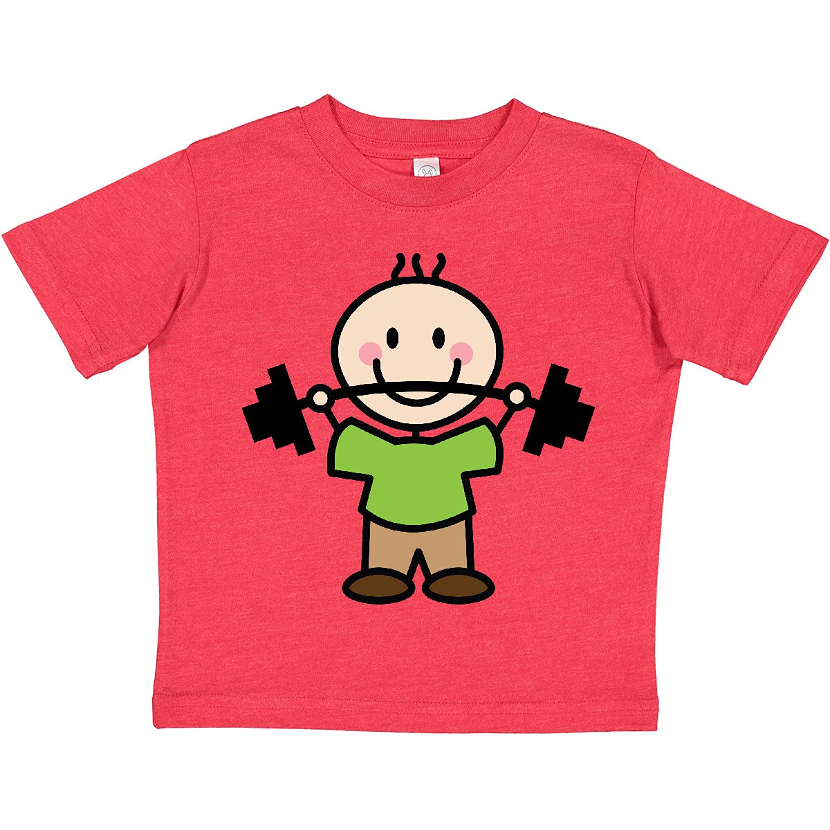 Inktastic Weightlifting Boy Toddler T-Shirt - Cute Workout & Gym Apparel for Kids - Perfect for Toddler Fitness, Playtime & Sports Activities