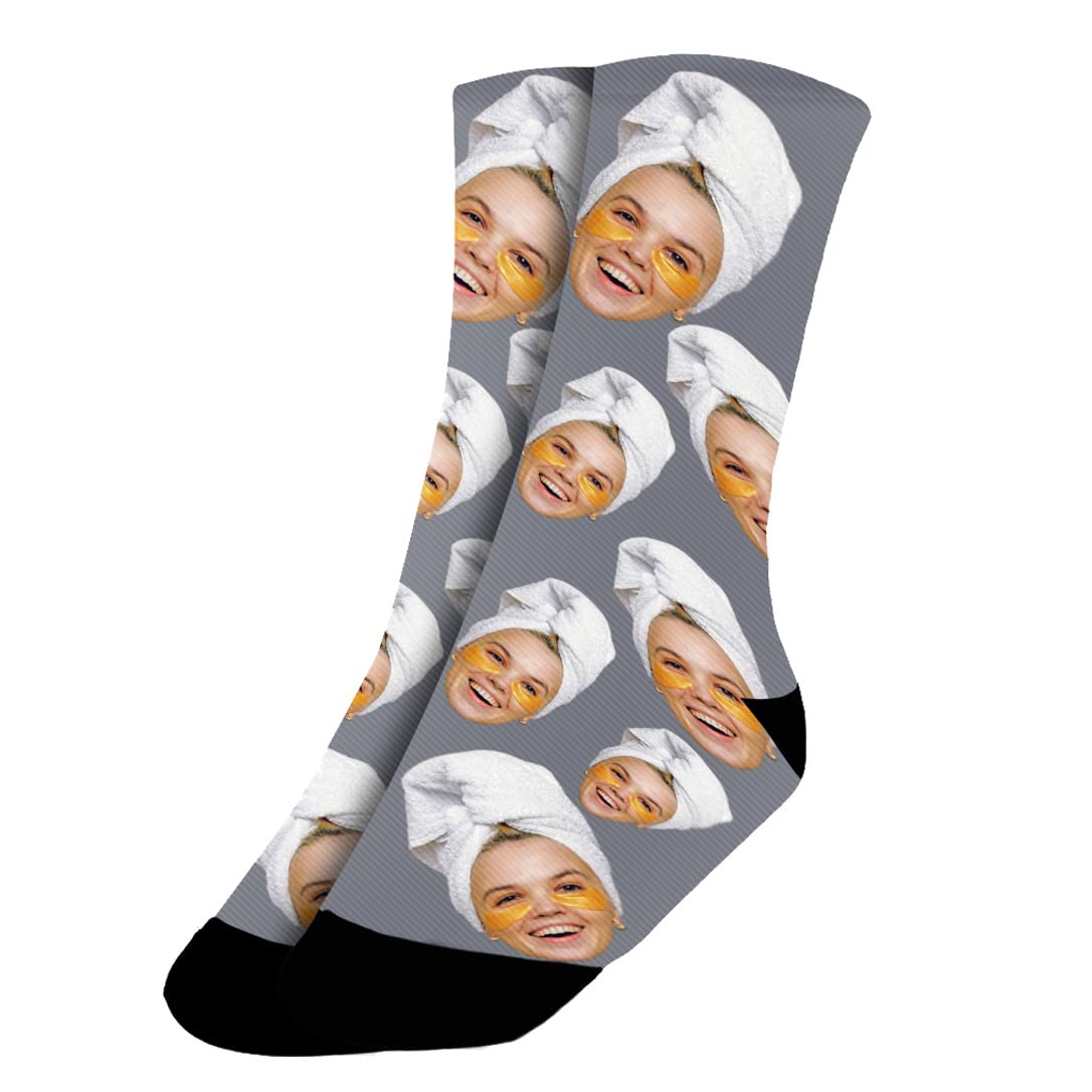 Custom Personalized Pet Face Socks with Cat & Dog Photos - Unique Picture Crew Socks for Men & Women - Perfect Gift for Pet Lovers, Gym Wear & Cozy Home Outfits