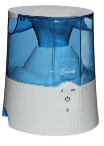 Crane 2-in-1 Warm Mist Humidifier & Essential Oil Diffuser - Blue/White - Perfect for Bedroom, Nursery, and Office Use