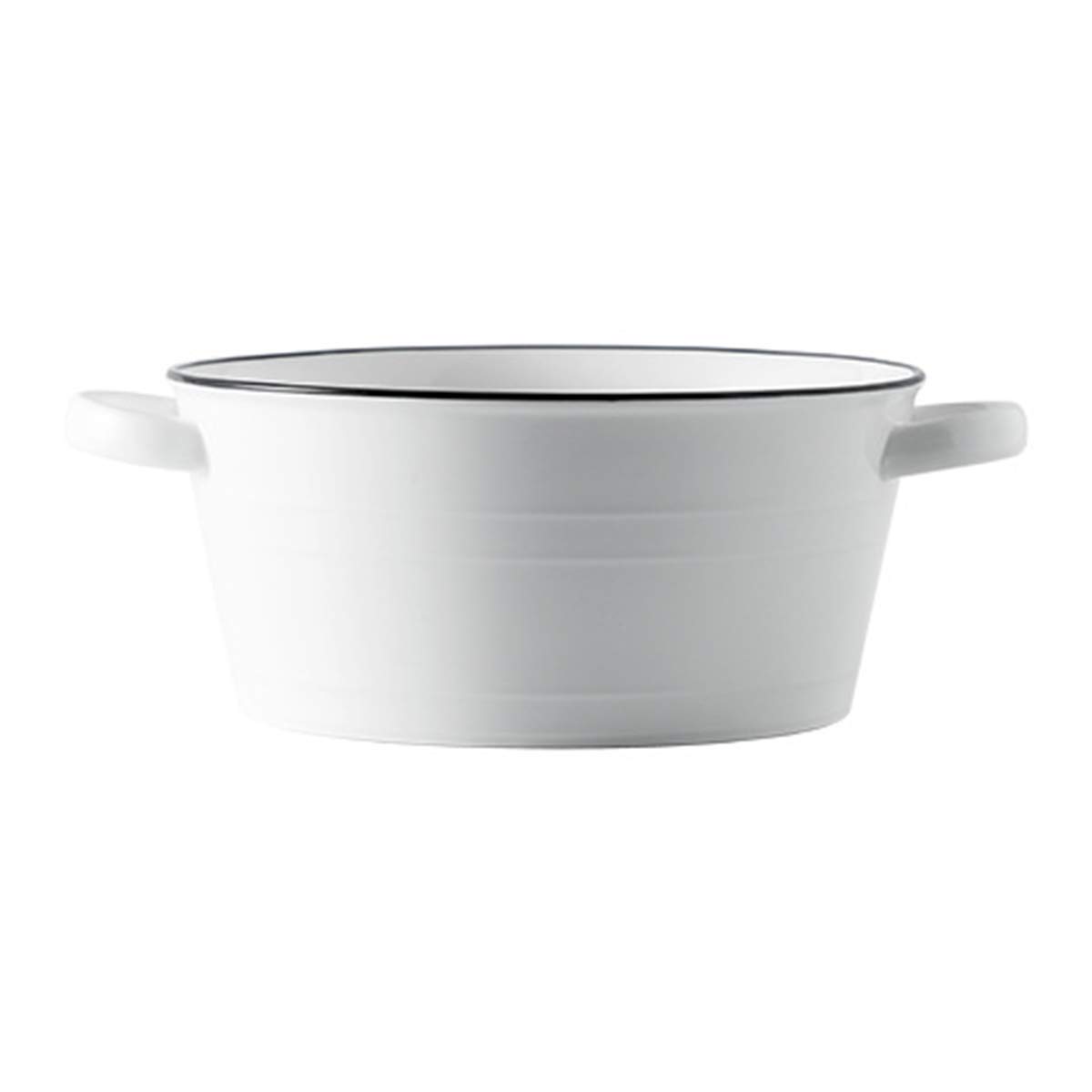 Premium Ceramic Soup Bowls with Handles - 68oz Large Noodle Bowls Set of 4 - Durable White Porcelain Serving Dishes for Ramen, Pho, Cereal & Family Dinners - Microwave & Dishwasher Safe