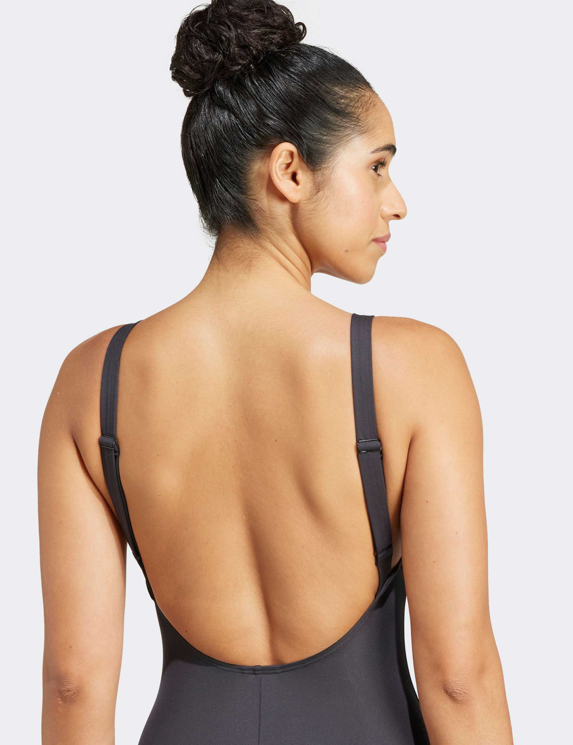 Iconisea Padded U Back Swimsuit for Women - Adjustable Straps & Removable Cups - Black One Piece Bathing Suit - Perfect for Swimming, Beach Vacation & Poolside Relaxation
