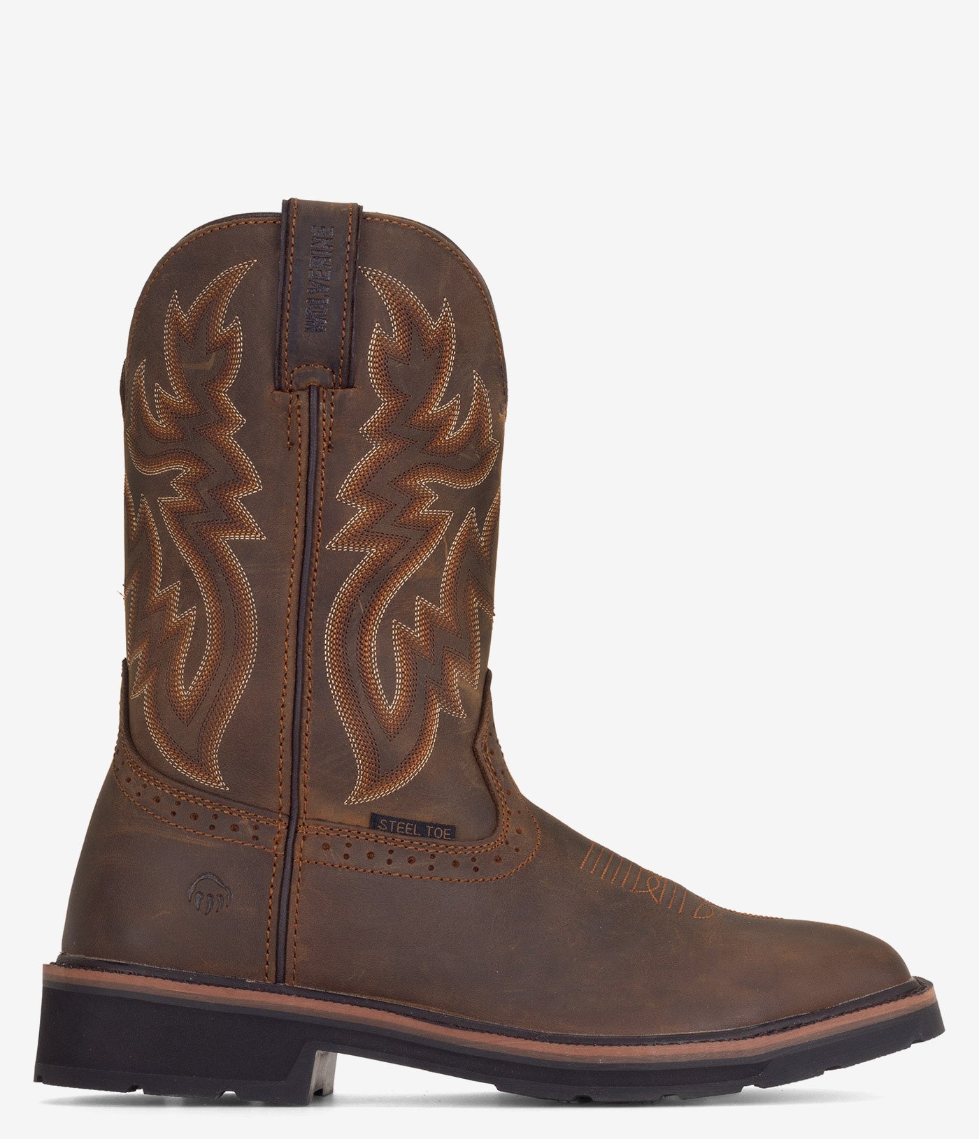 Wolverine Rancher Square Toe Safety Toe Wellington Boot for Men - Durable Work Boots for Construction, Farming & Outdoor Work