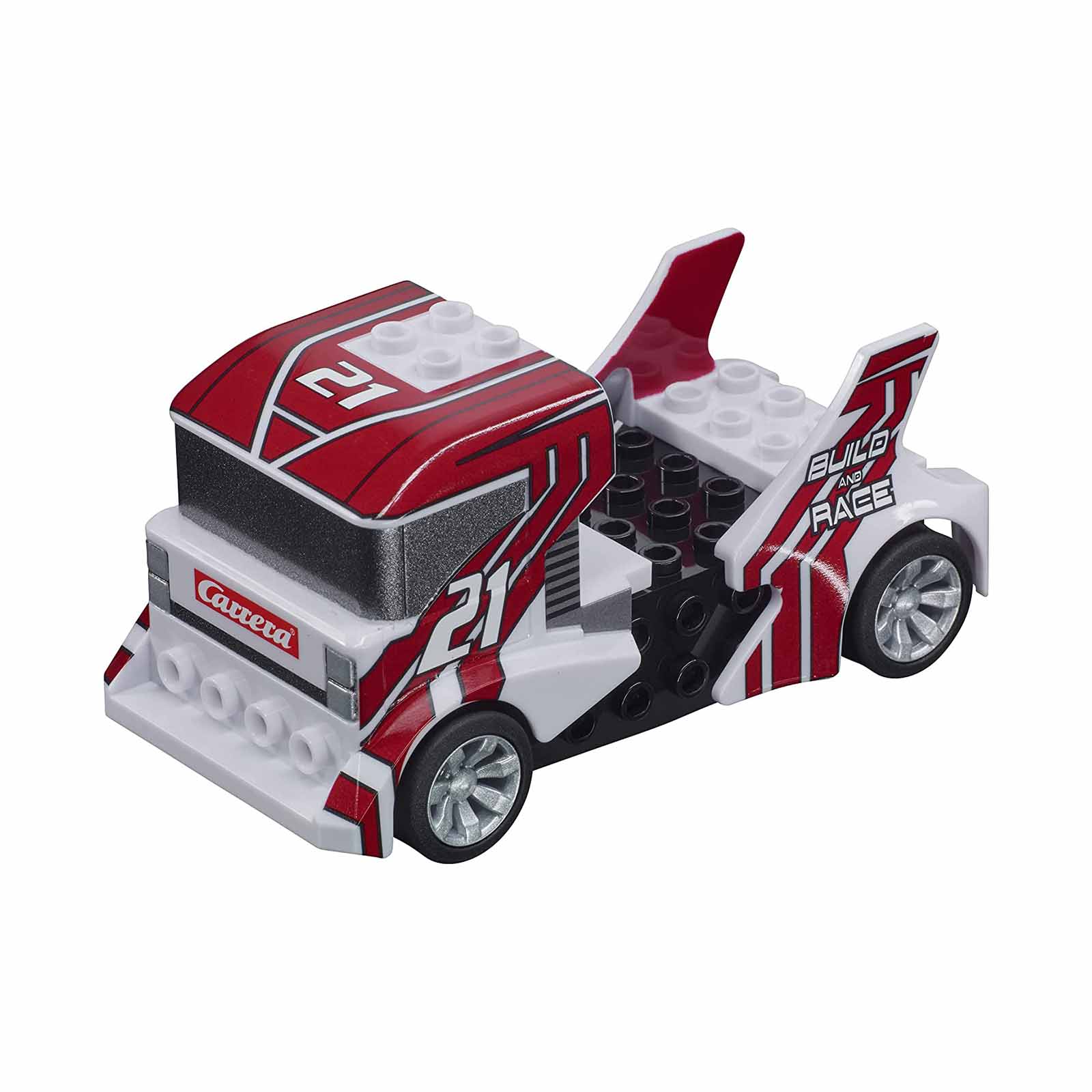 Carrera GO Build 'N Race White Truck 1:43 Scale Electric Slot Car Set - Race Track Toy for Kids & Adults - Perfect for Family Game Nights & Collector Displays
