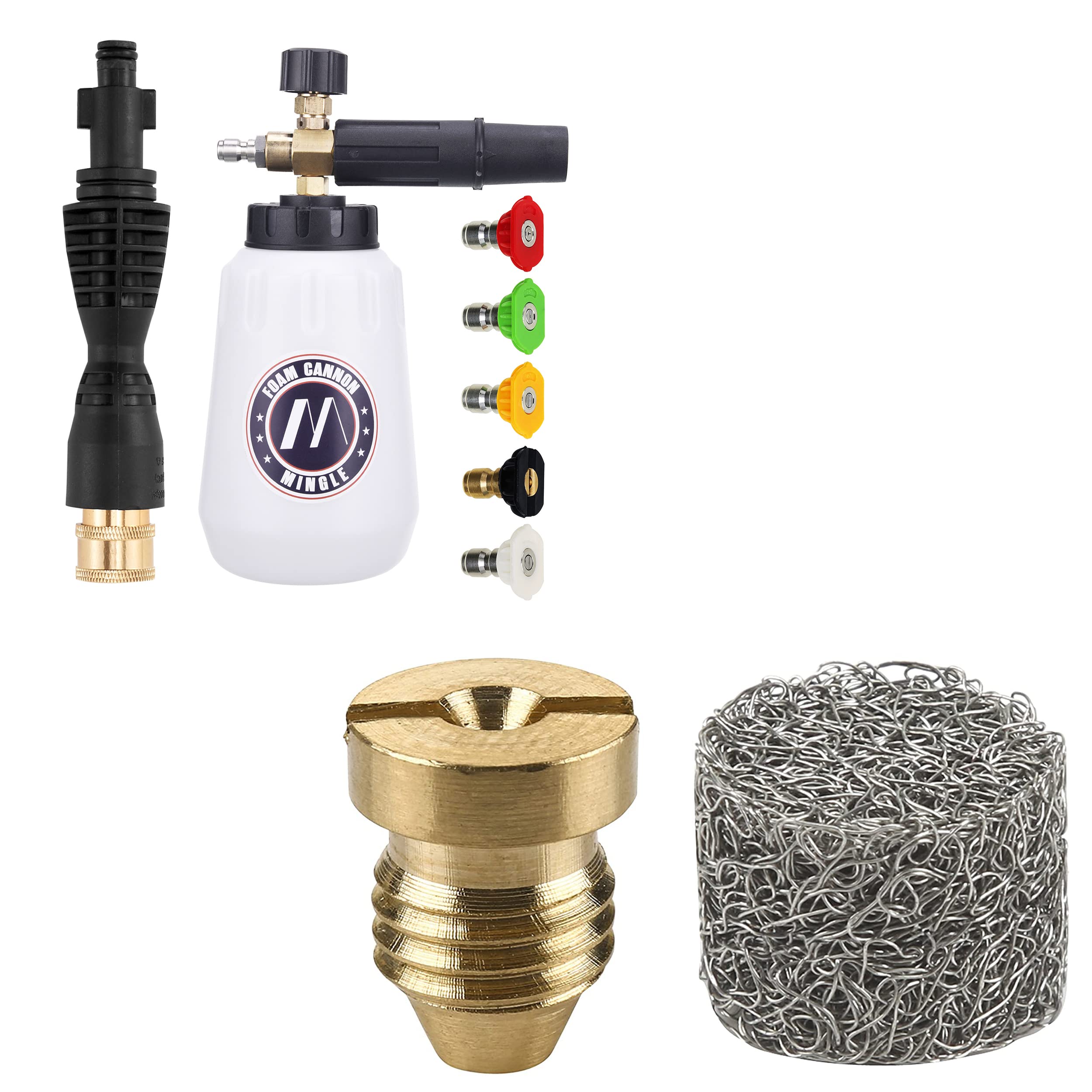 Premium Foam Cannon with Adjustable Nozzle Tips - High Pressure Car Wash Foam Blaster for Deep Cleaning & Detailing - Perfect for Cars, Trucks, Motorcycles & Home Exterior Cleaning