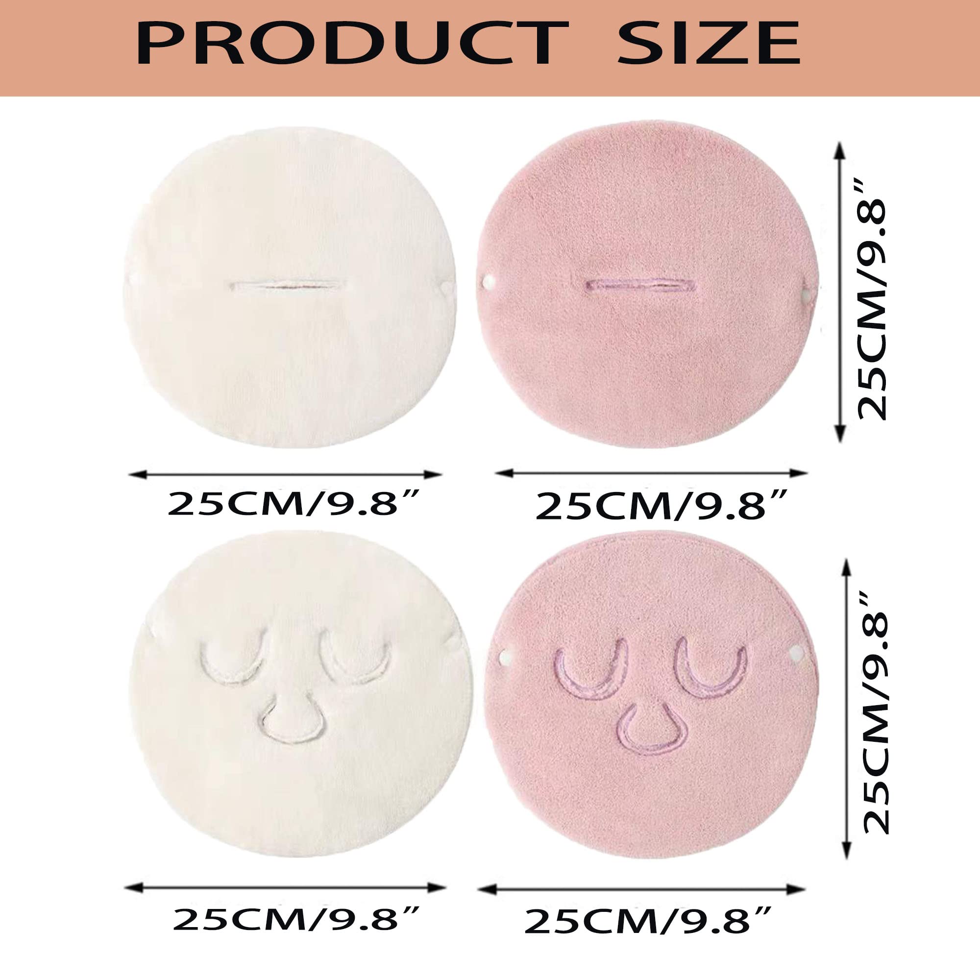 4 Pack Reusable Hot & Cold Compress Face Towel Mask - Moisturizing Facial Steamer Towels for Women & Girls - Perfect for Spa, Beauty Skin Care & Relaxation at Home