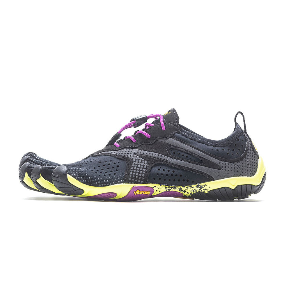 Vibram Women's V Run Running Shoes - Black/Yellow/Purple | Lightweight & Flexible for Trail Running, Gym Workouts & Outdoor Activities