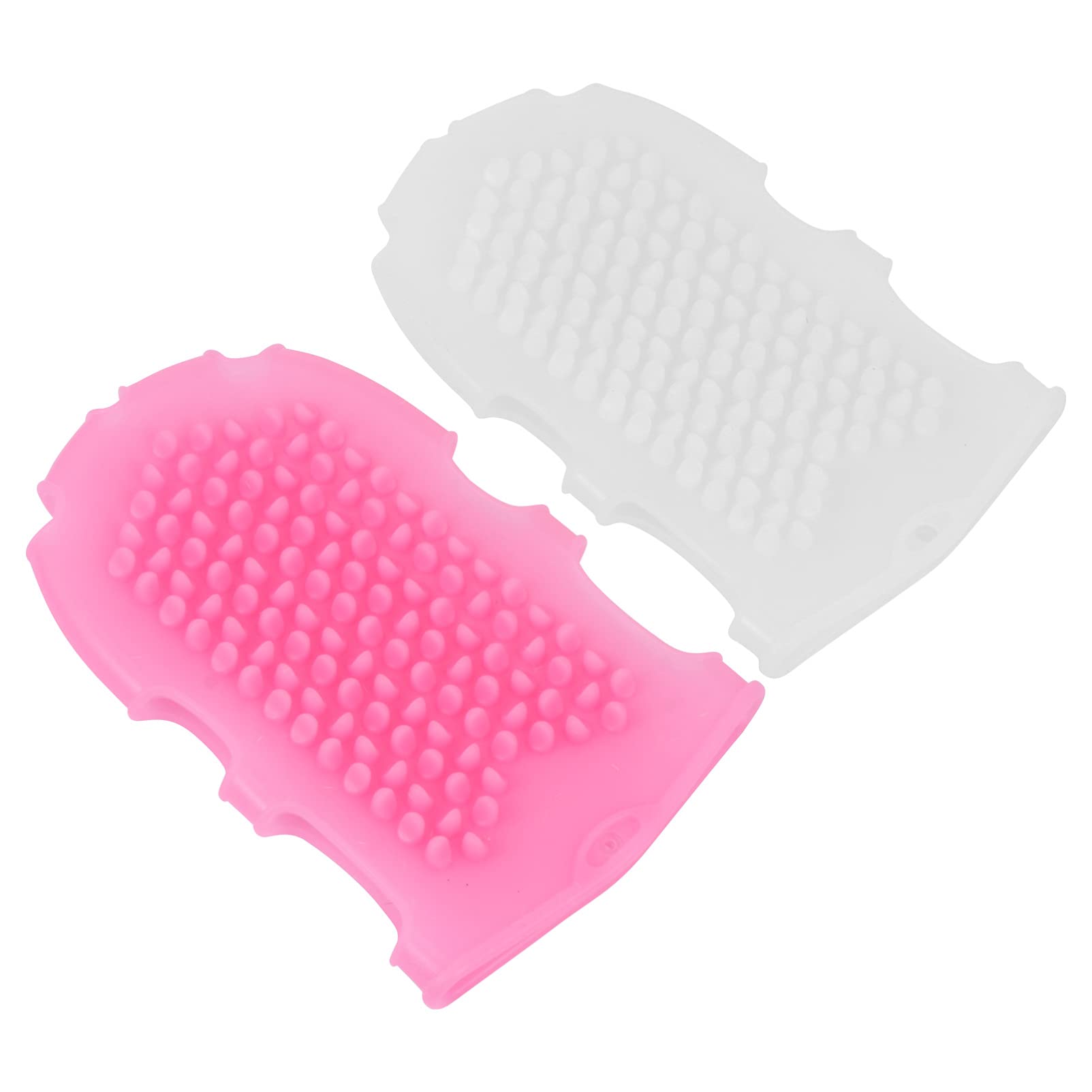 EXCLUZO 2-Pack Silicone Body Scrubber Gloves - Dual Exfoliating & Washing Brush for Shower, Bath & Spa - Soft Reusable Bathing Glove Pads for Smooth Skin Care & Dead Skin Removal - Perfect for Home & Travel Use