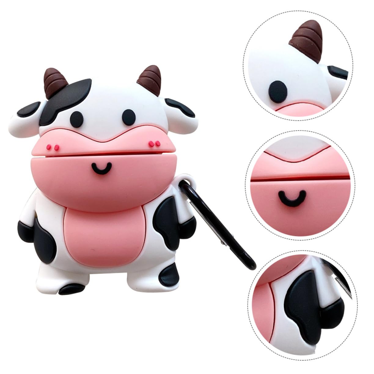 OSALADI 3-Pack Cute Cartoon Headphone Case with Storage Hole - Durable Silicone Earphone Storage Box for AirPods & Wireless Earbuds - Perfect for Travel, Gym & Daily Organization