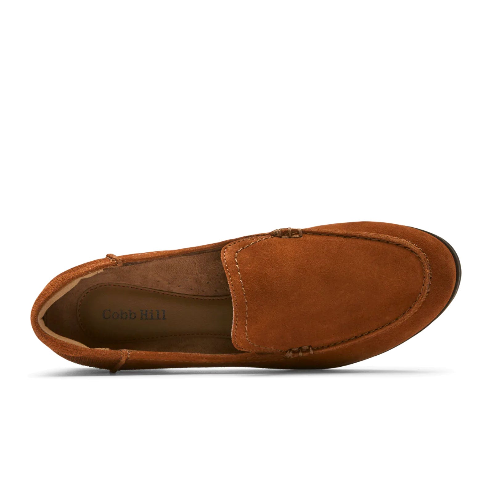 Cobb Hill Crosbie Moc Loafer Women's Suede Slip-On Shoes - Comfortable Casual Loafers in Potters Clay for Work, Travel & Everyday Wear