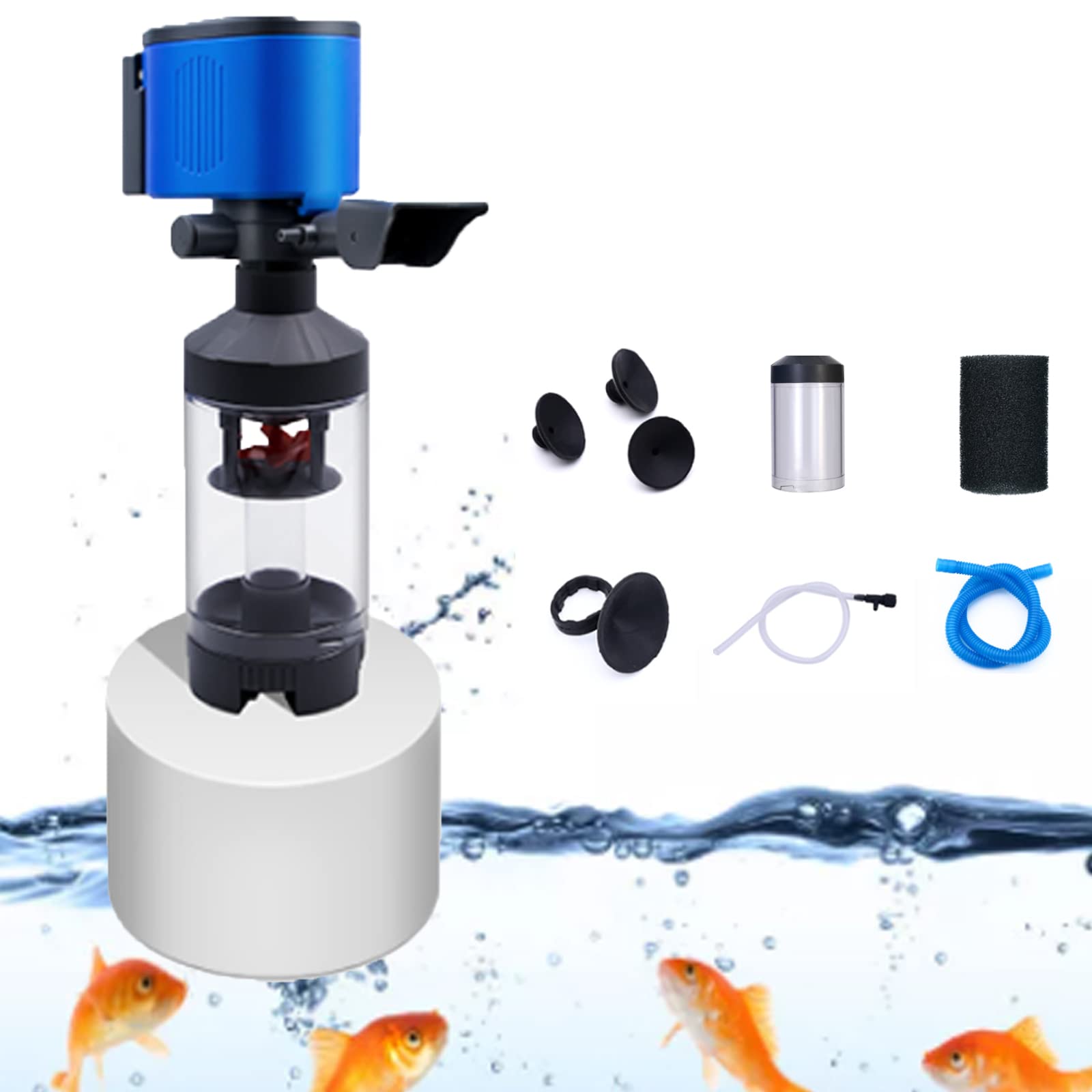 **Mxmoonant 25W Aquarium Fish Waste Collector - Fish Tank Filter for Cleaning, Oxygenation, Water Circulation & Wave Making - Ideal for Freshwater & Saltwater Tanks (Home & Office Use)**