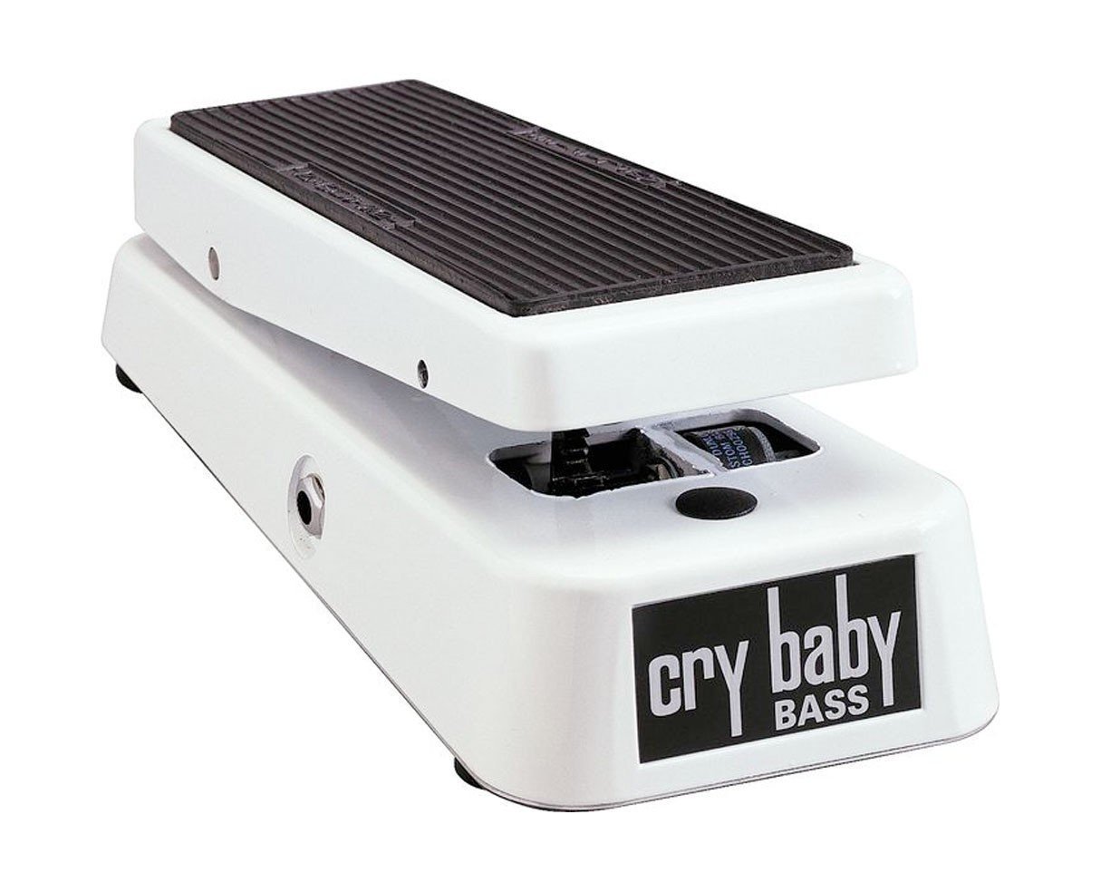 Dunlop 105Q Bass Wah Wah Pedal - White | Premium Guitar Effect Pedal for Bass Players | Includes Free Strings & Cable | Perfect for Live Performances & Studio Recording