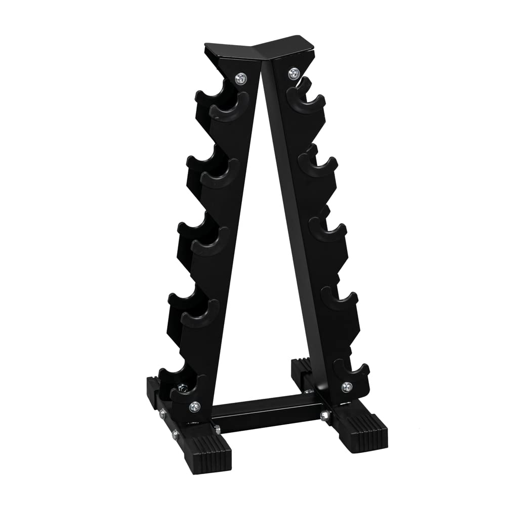 Black Iron Dumbbell Frame Storage Rack - Heavy Duty Dumbbell Holder for Home Gym, Garage, and Fitness Studio