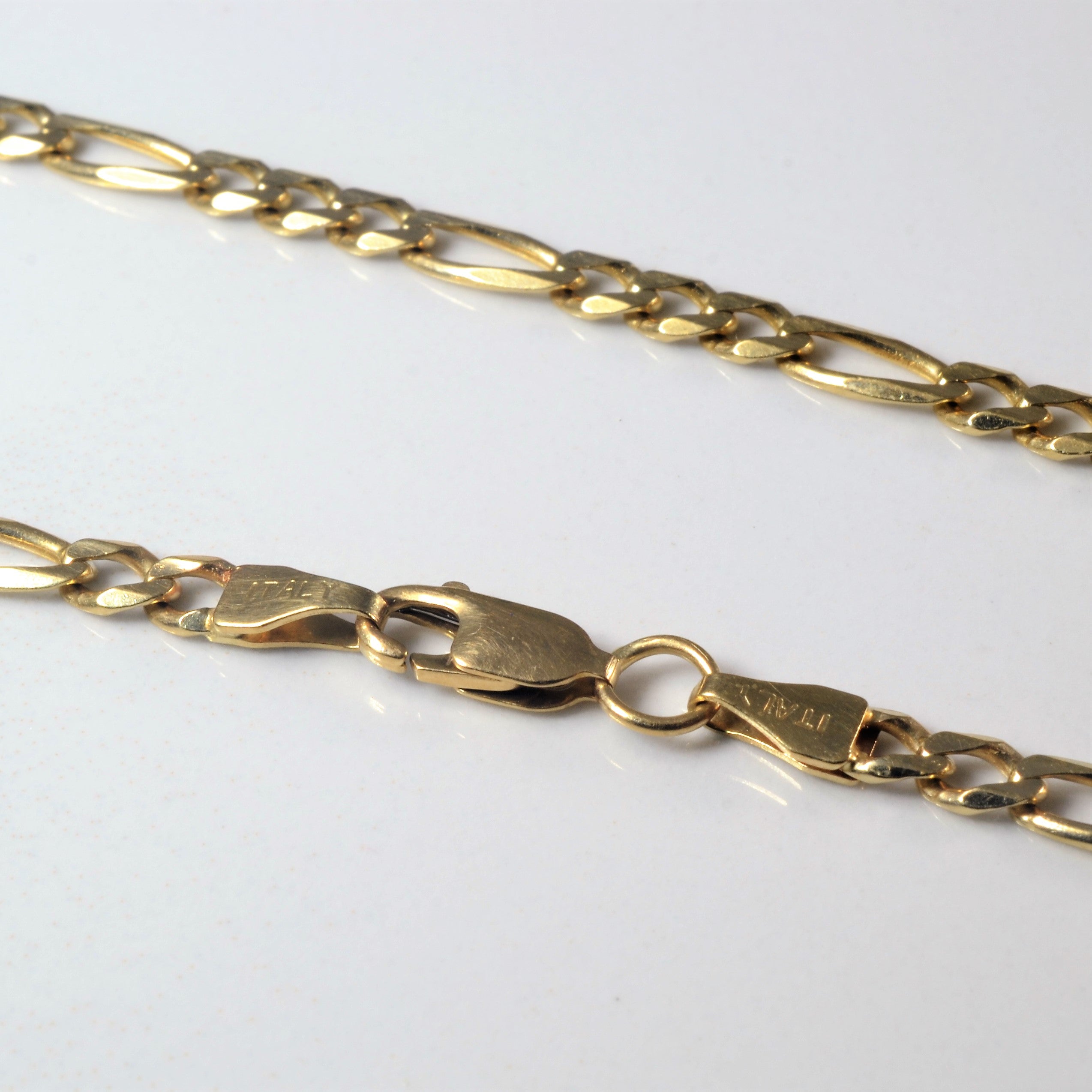 Figaro Link Gold Chain 23