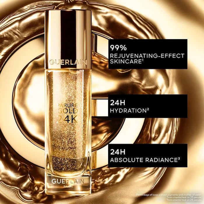 Guerlain Parure Gold 24K Radiance Primer - Illuminating Face Primer with 24K Gold for Flawless Makeup Base | Perfect for Daily Glow & Special Occasions