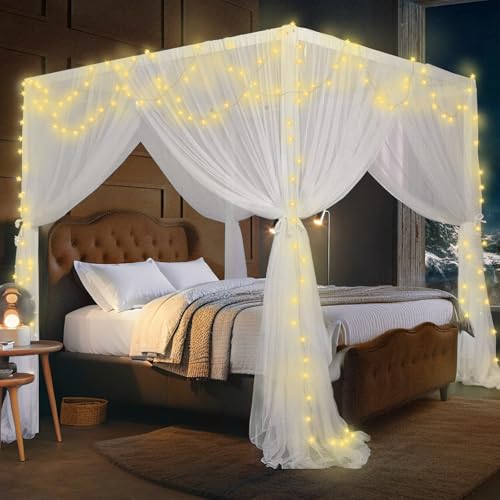1x White Net W/66ft Led Light