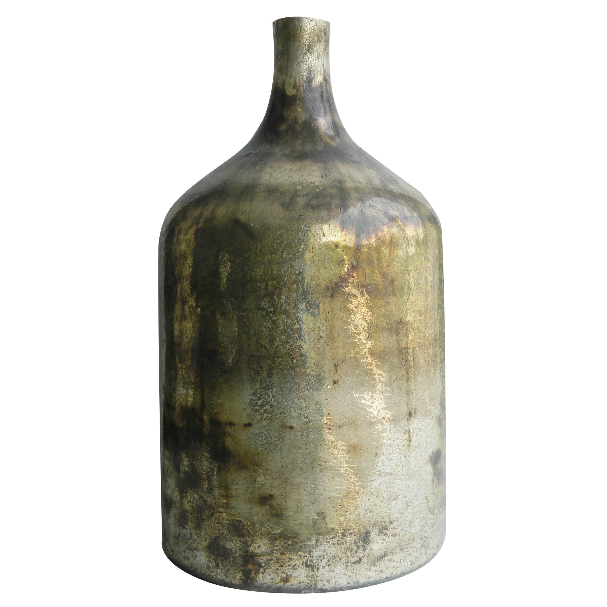 Vintage Mercury Glass Vase for Home Decor - Elegant A&B Handmade Centerpiece for Wedding, Dining Table & Living Room Decoration