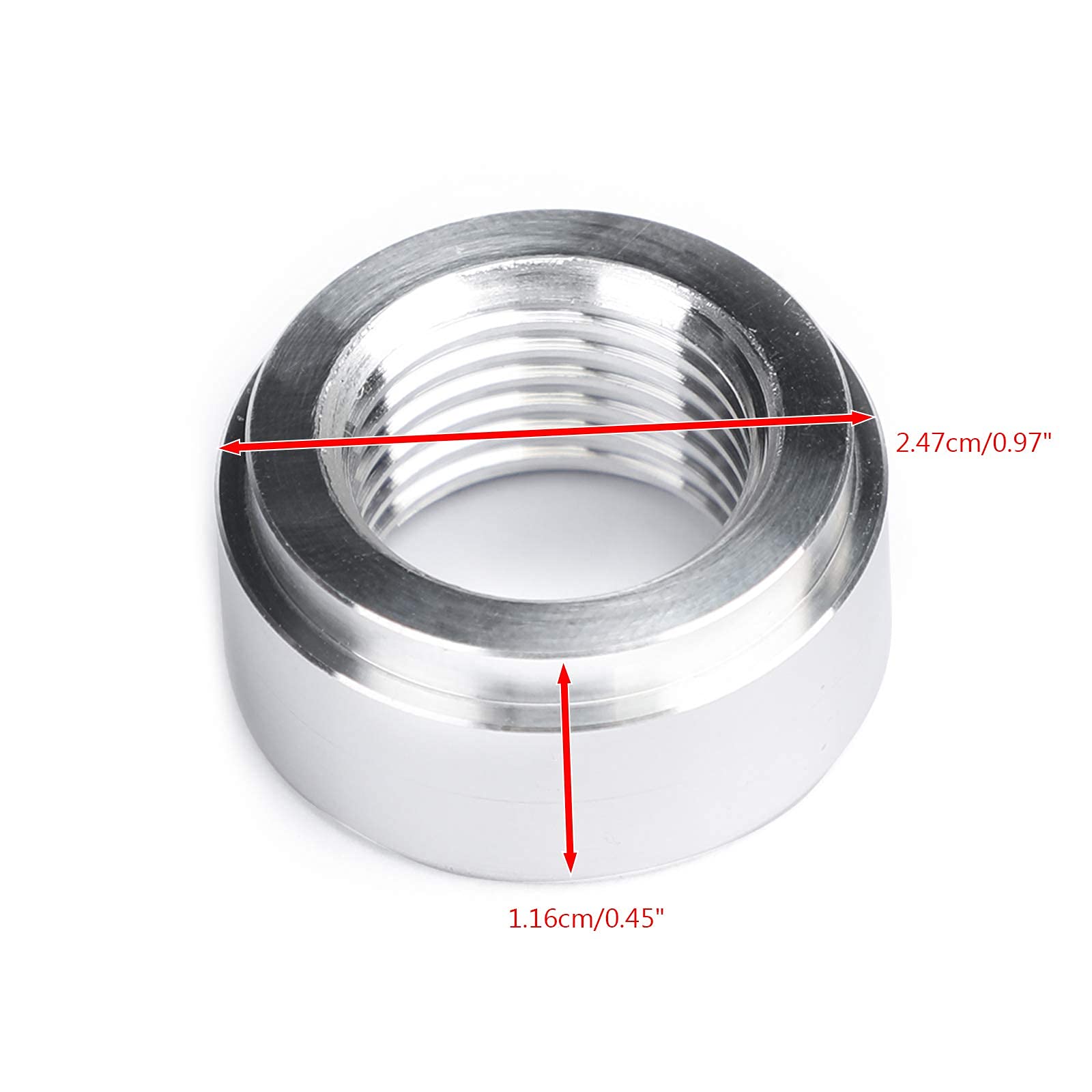 M16x1.5 Female Aluminum Weld On Bung Fitting - High Quality Fuel/Oil Tank Adapter for Automotive, Motorcycle & Industrial Applications